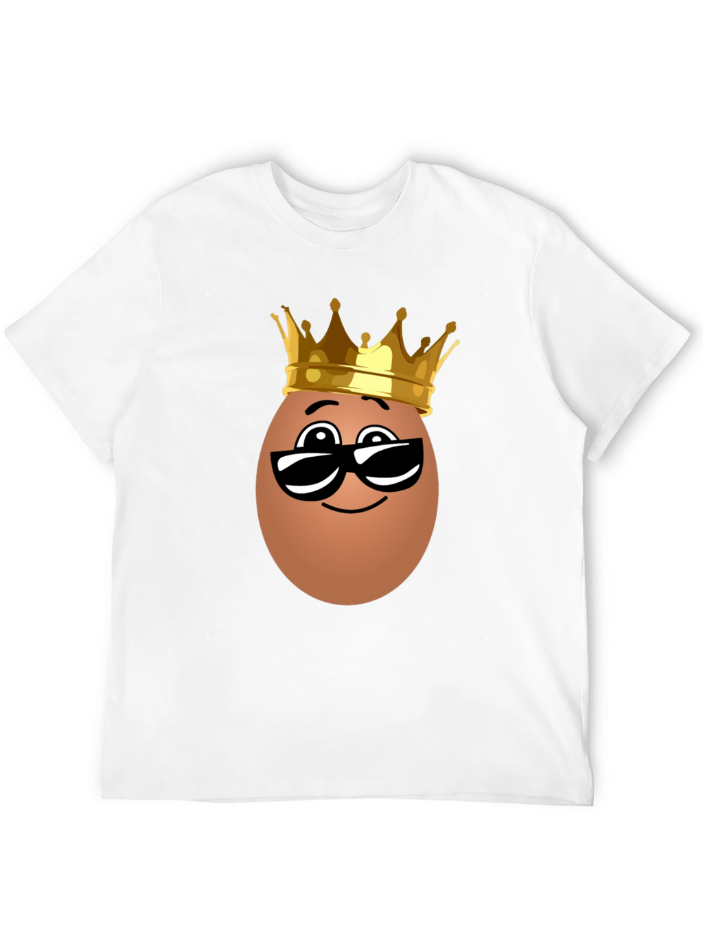 Funny Egg King T-Shirt - Novelty Cartoon Tee