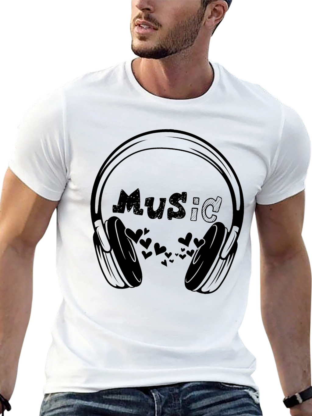 Music Lover T-Shirt - Headphones Design