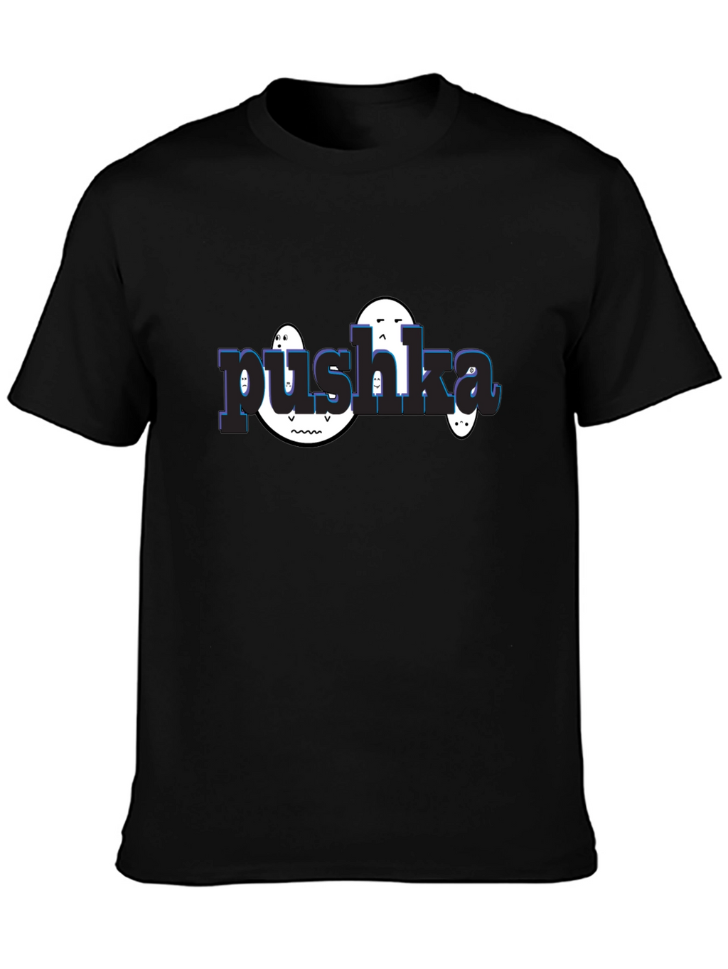 Pushka Funny Graphic Tee - Black Unisex T-Shirt