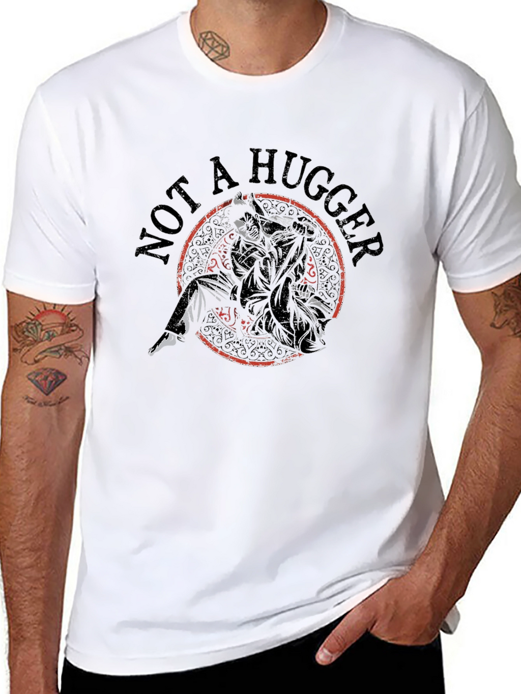 Not a Hugger Funny Graphic T-Shirt