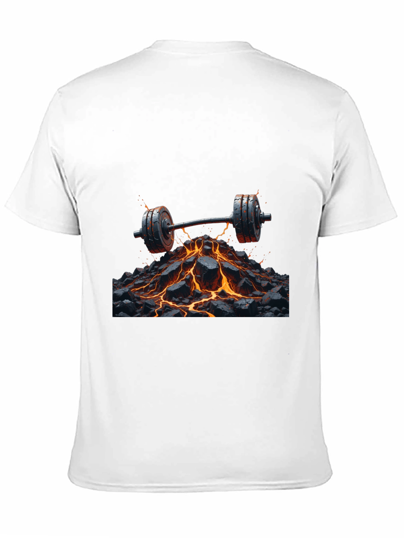 Lava Barbell Black T-Shirt: Fiery Fitness