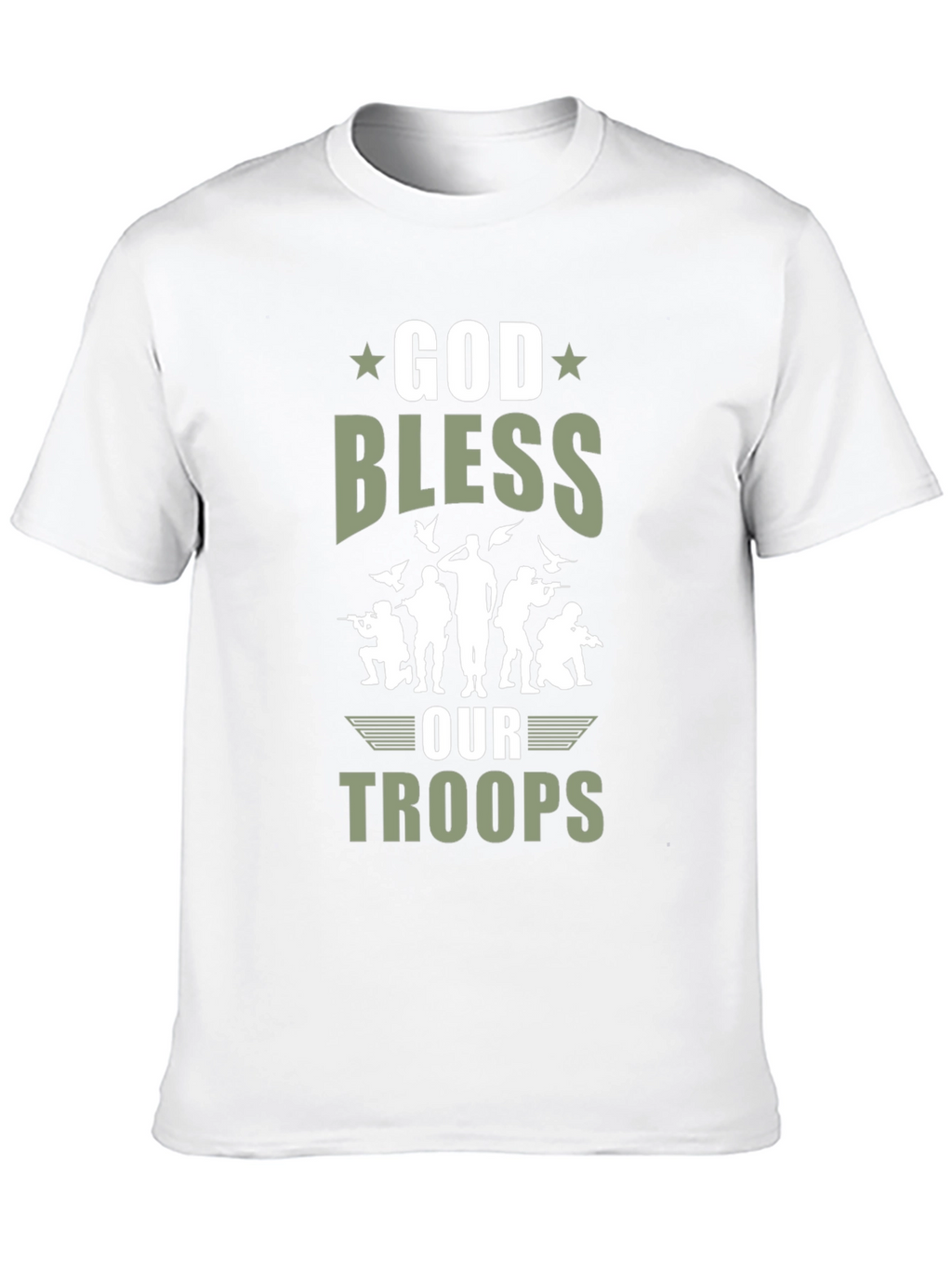 God Bless Our Troops Graphic T-Shirt