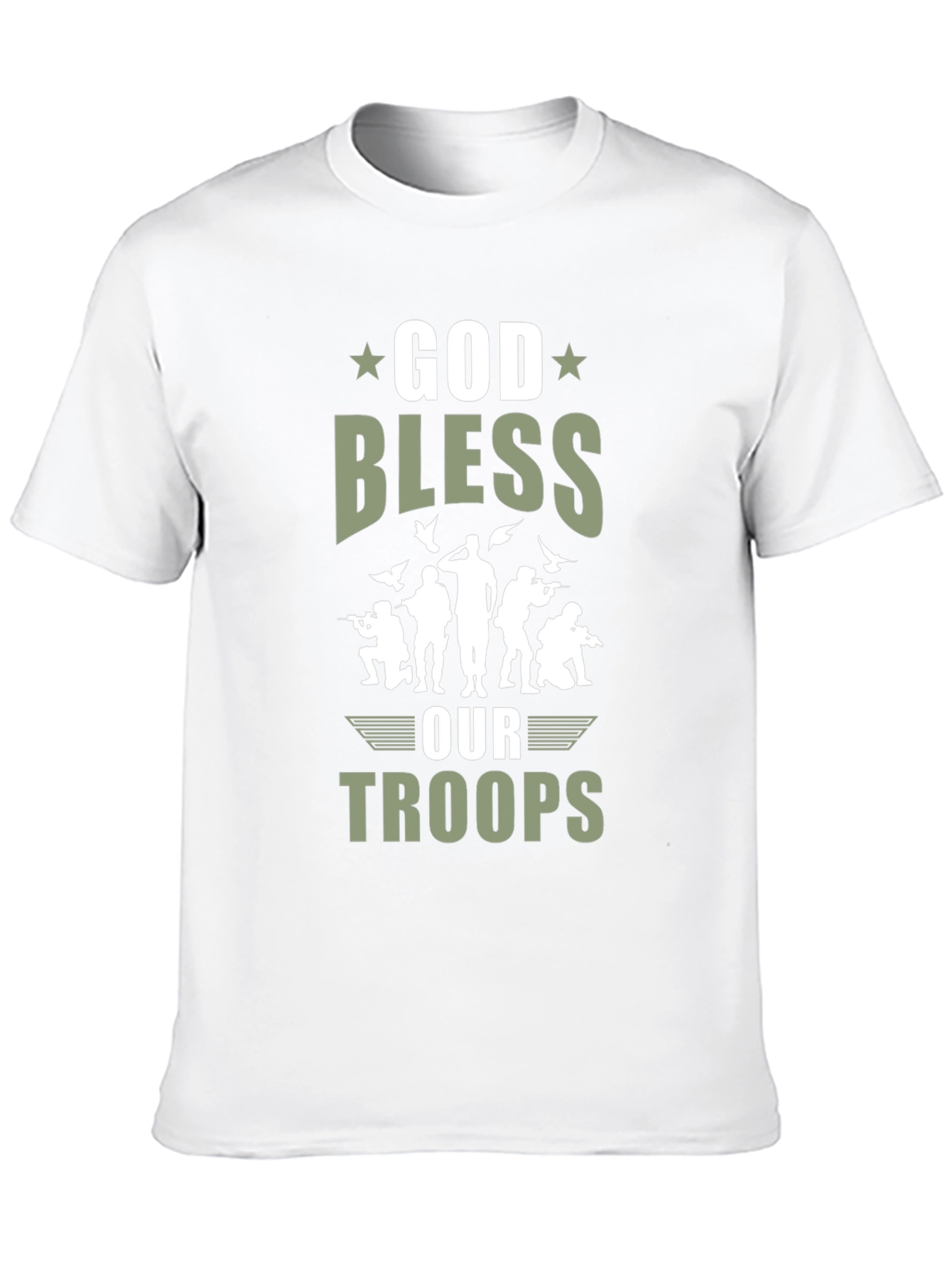 God Bless Our Troops Graphic T-Shirt