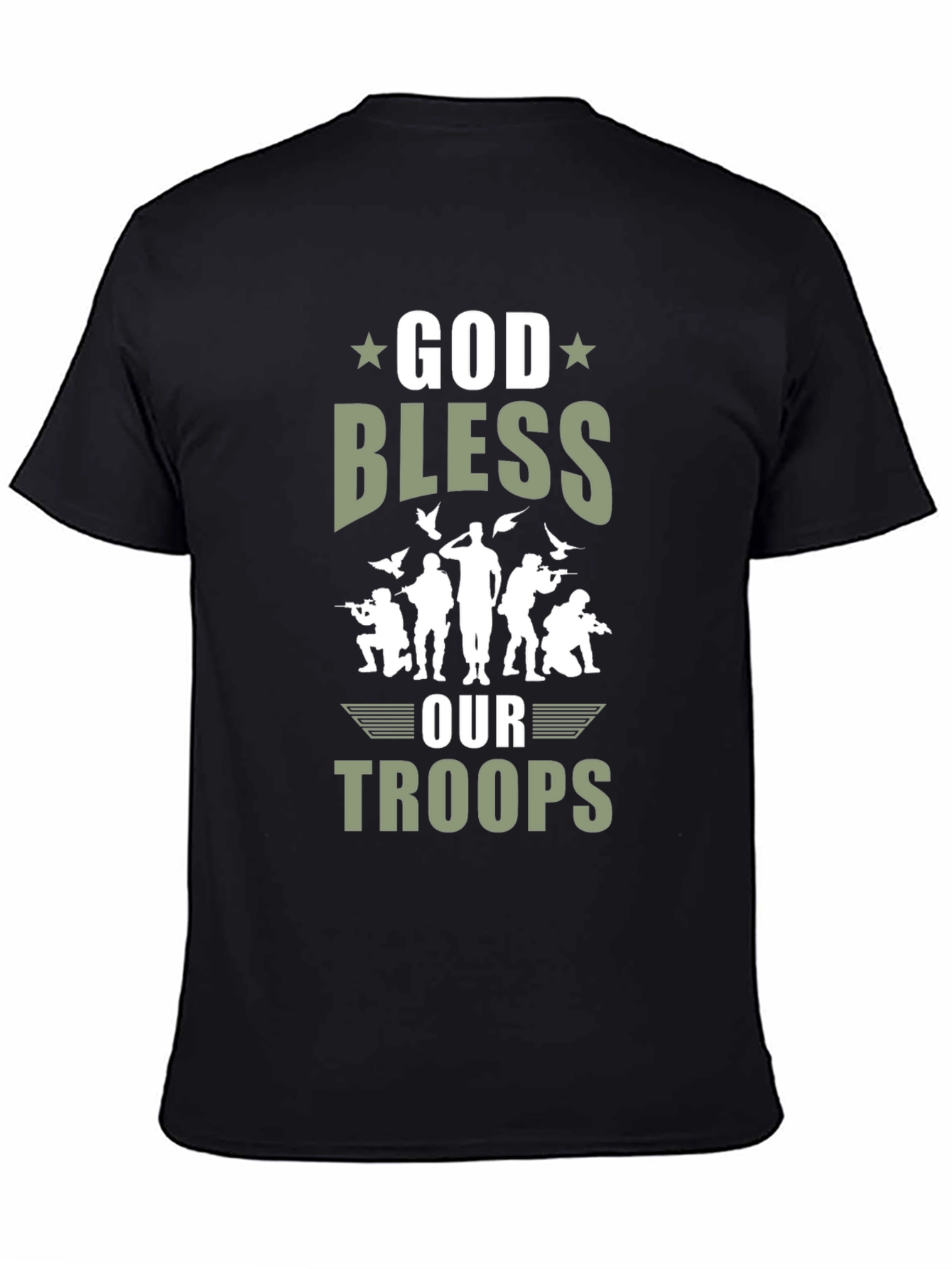 God Bless Our Troops Graphic T-Shirt