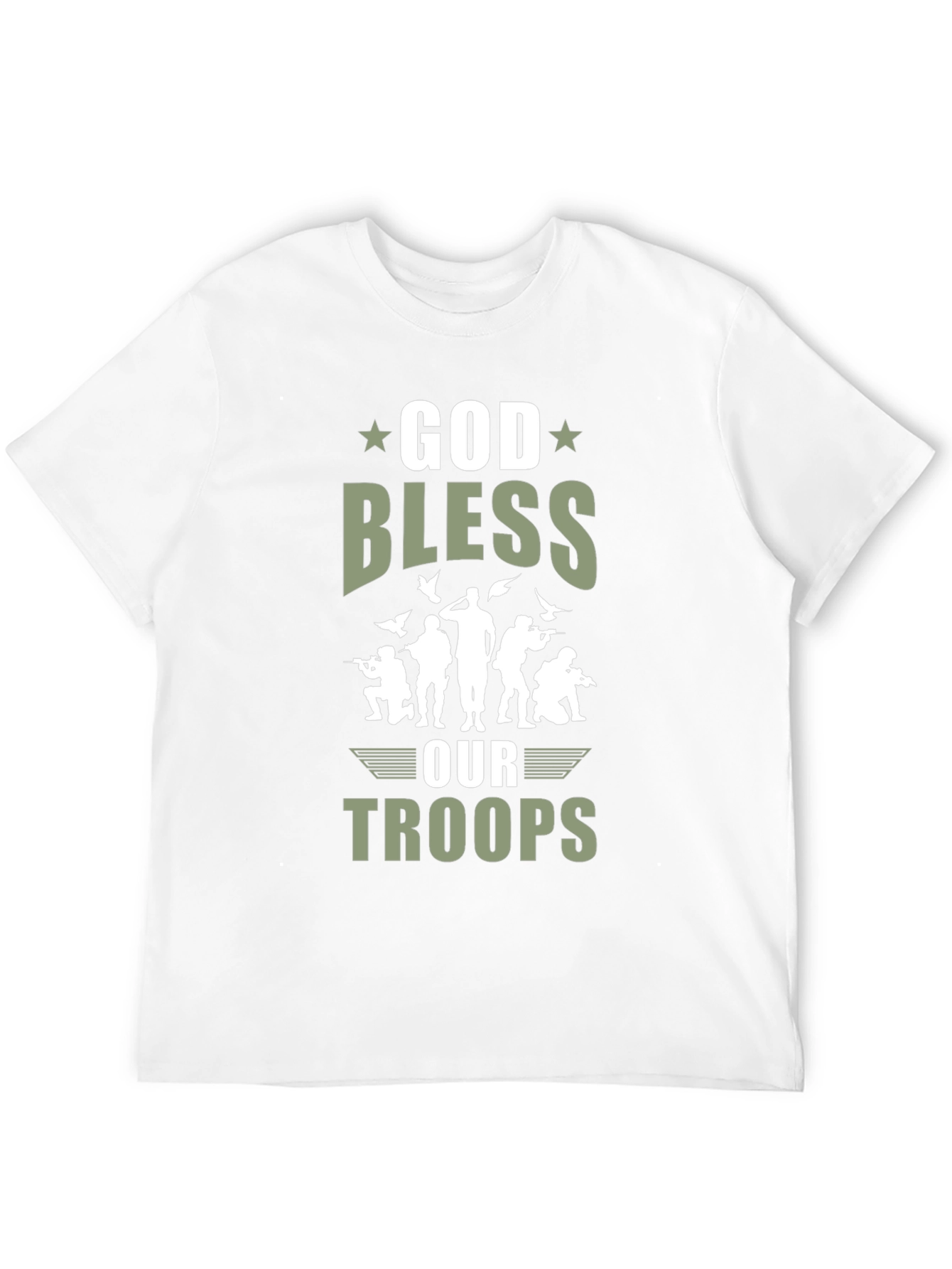 God Bless Our Troops Graphic T-Shirt