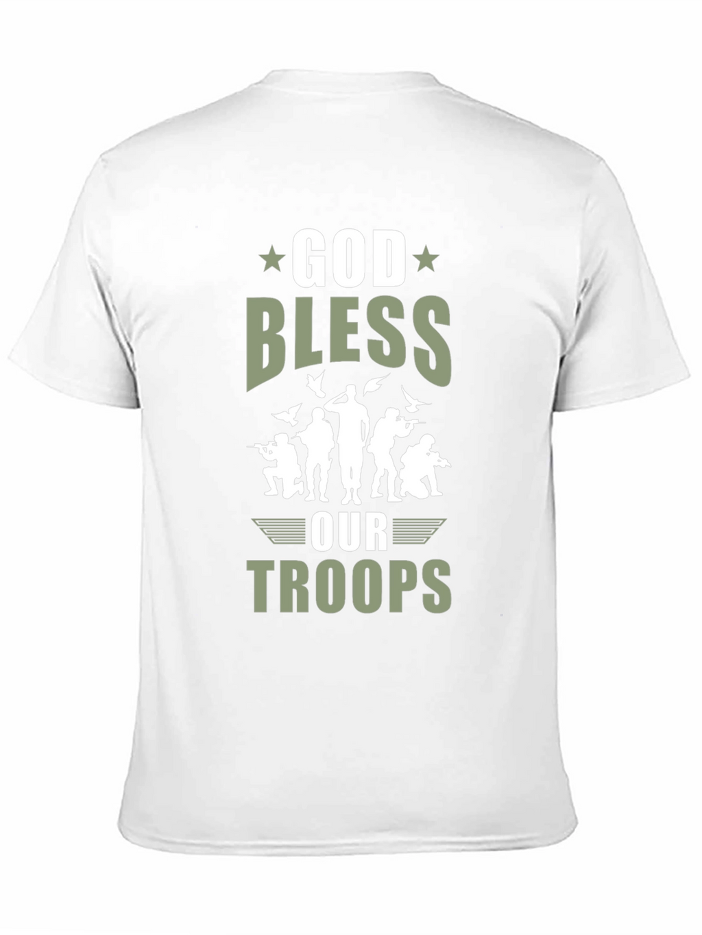 God Bless Our Troops Graphic T-Shirt