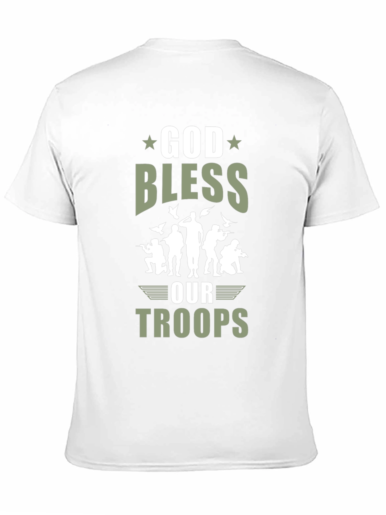 God Bless Our Troops Graphic T-Shirt