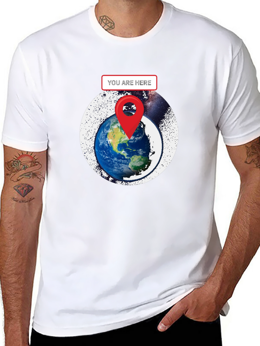 You Are Here Earth Graphic T-Shirt