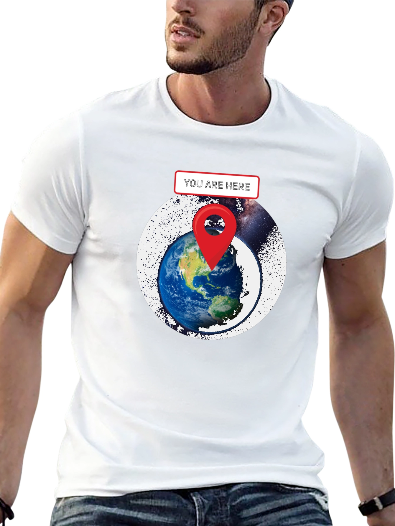 You Are Here Earth Graphic T-Shirt