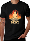 DJ Drop The Beat Graphic Black T-Shirt