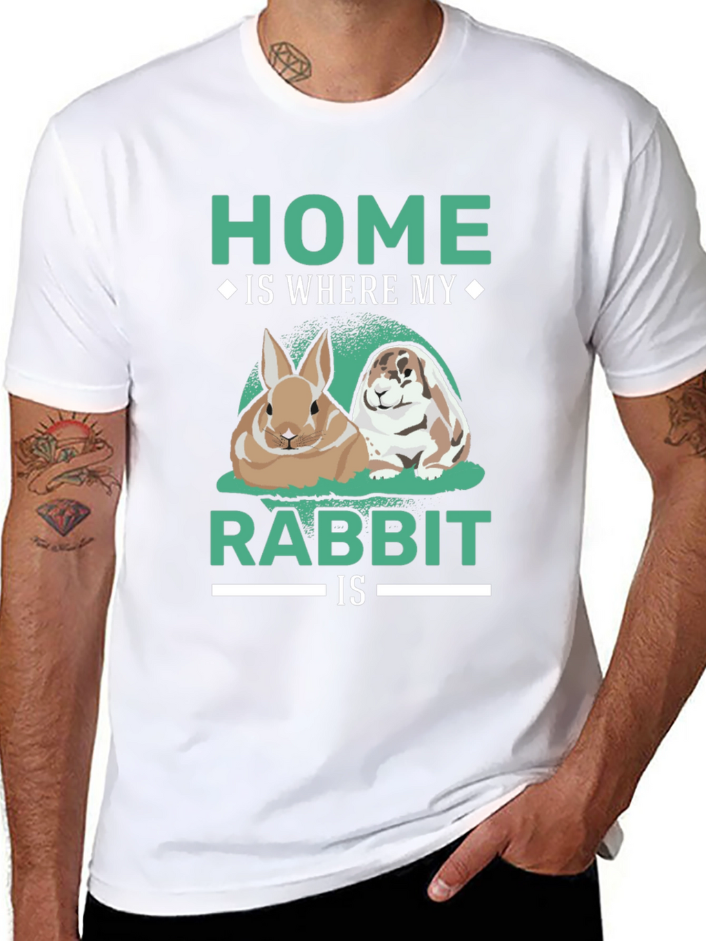 Home Is Where My Rabbit Is T-Shirt