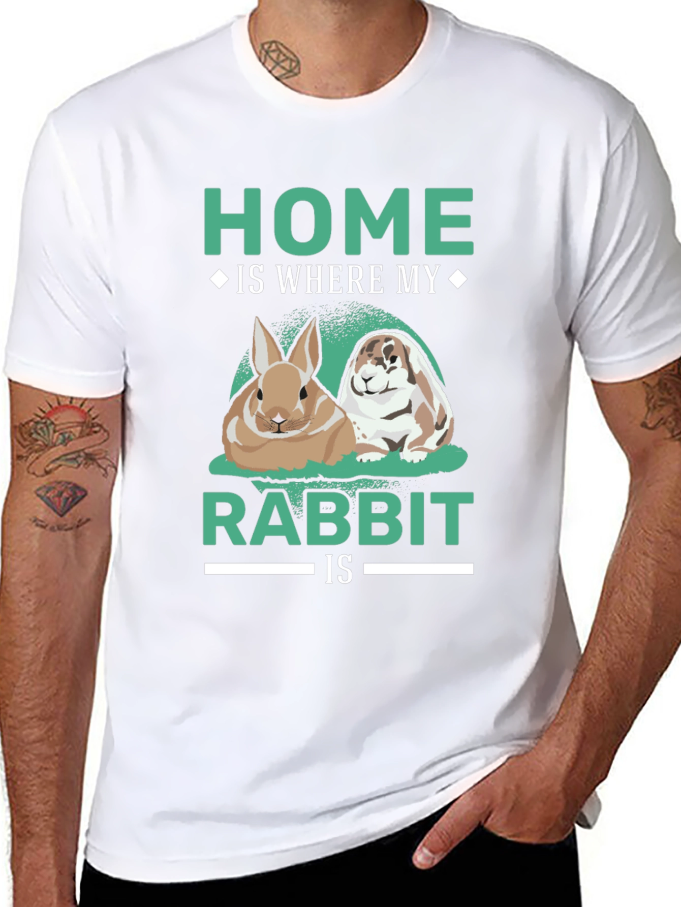 Home Is Where My Rabbit Is T-Shirt