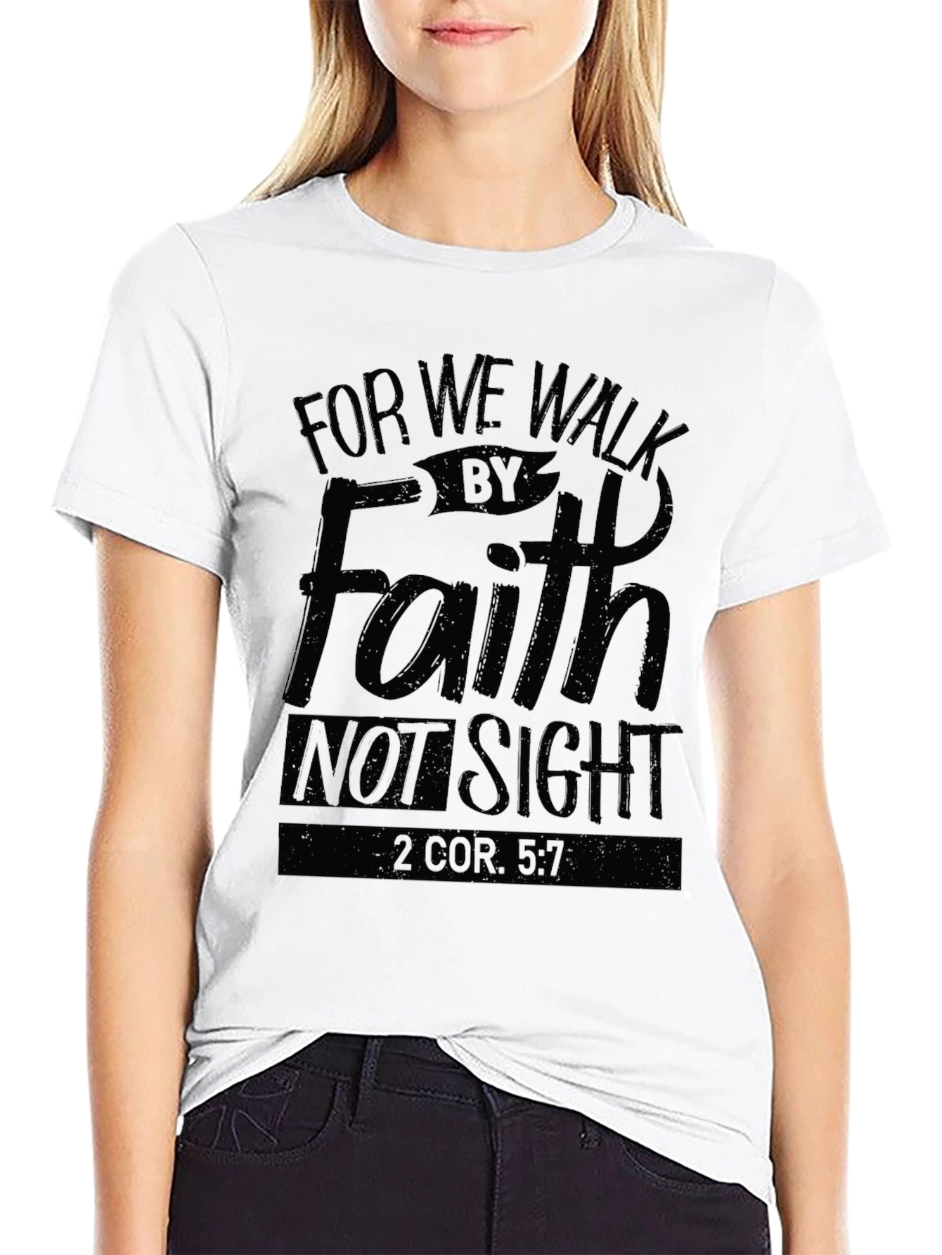 Faith Graphic T-Shirt - Walk by Faith Not Sight