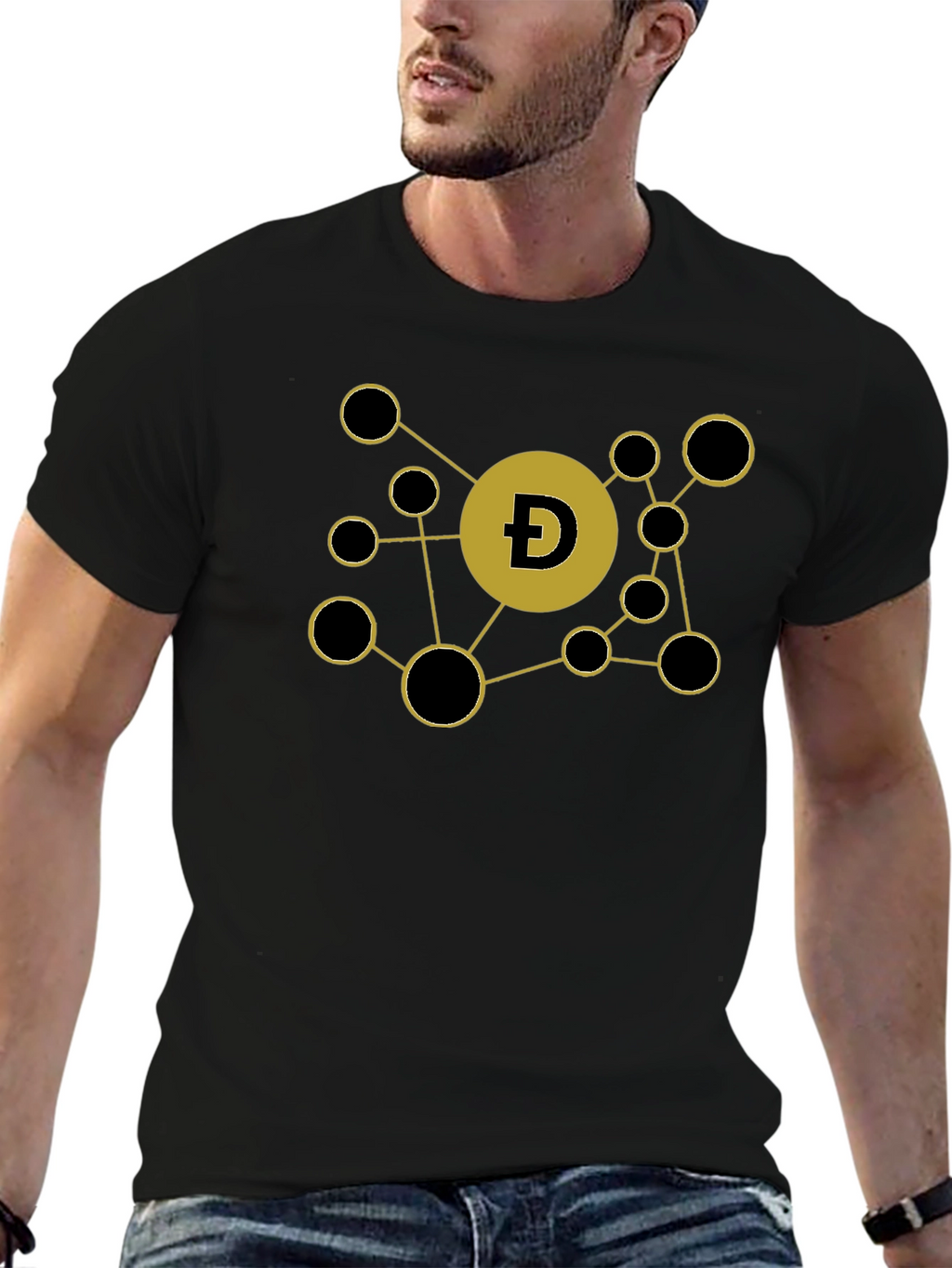 DogeCoin Crypto Black T-Shirt