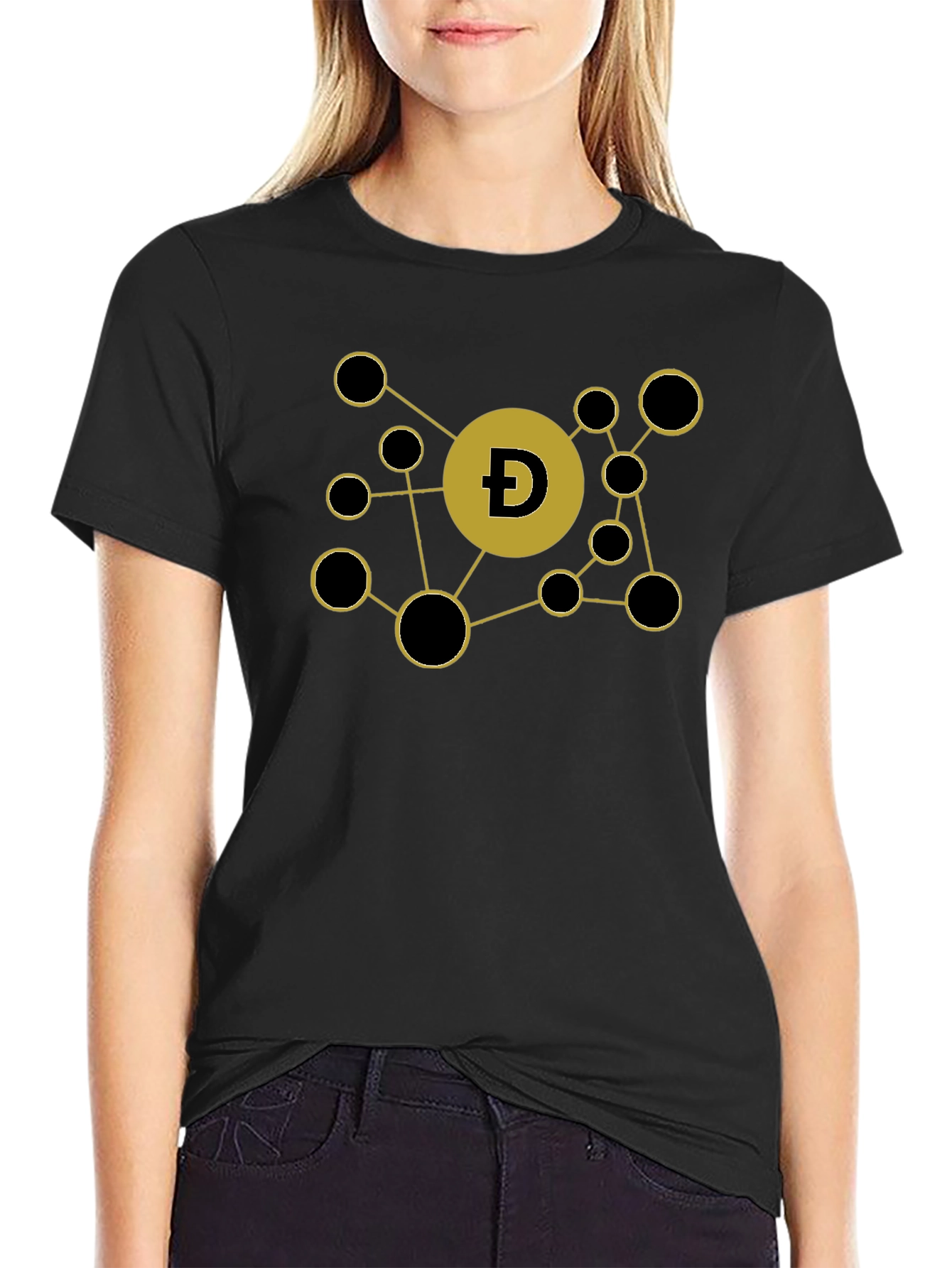 DogeCoin Crypto Black T-Shirt