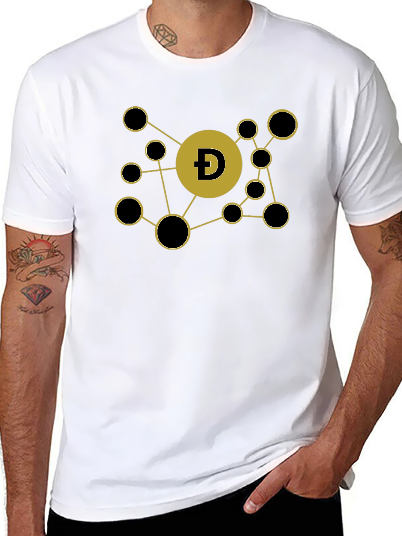 DogeCoin Crypto Black T-Shirt