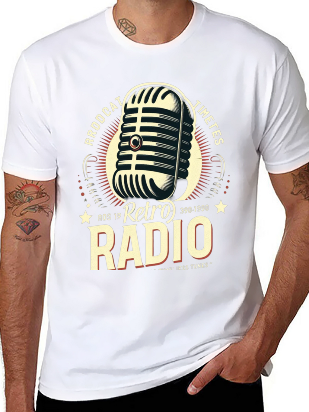 Retro Radio Broadcast Graphic T-Shirt
