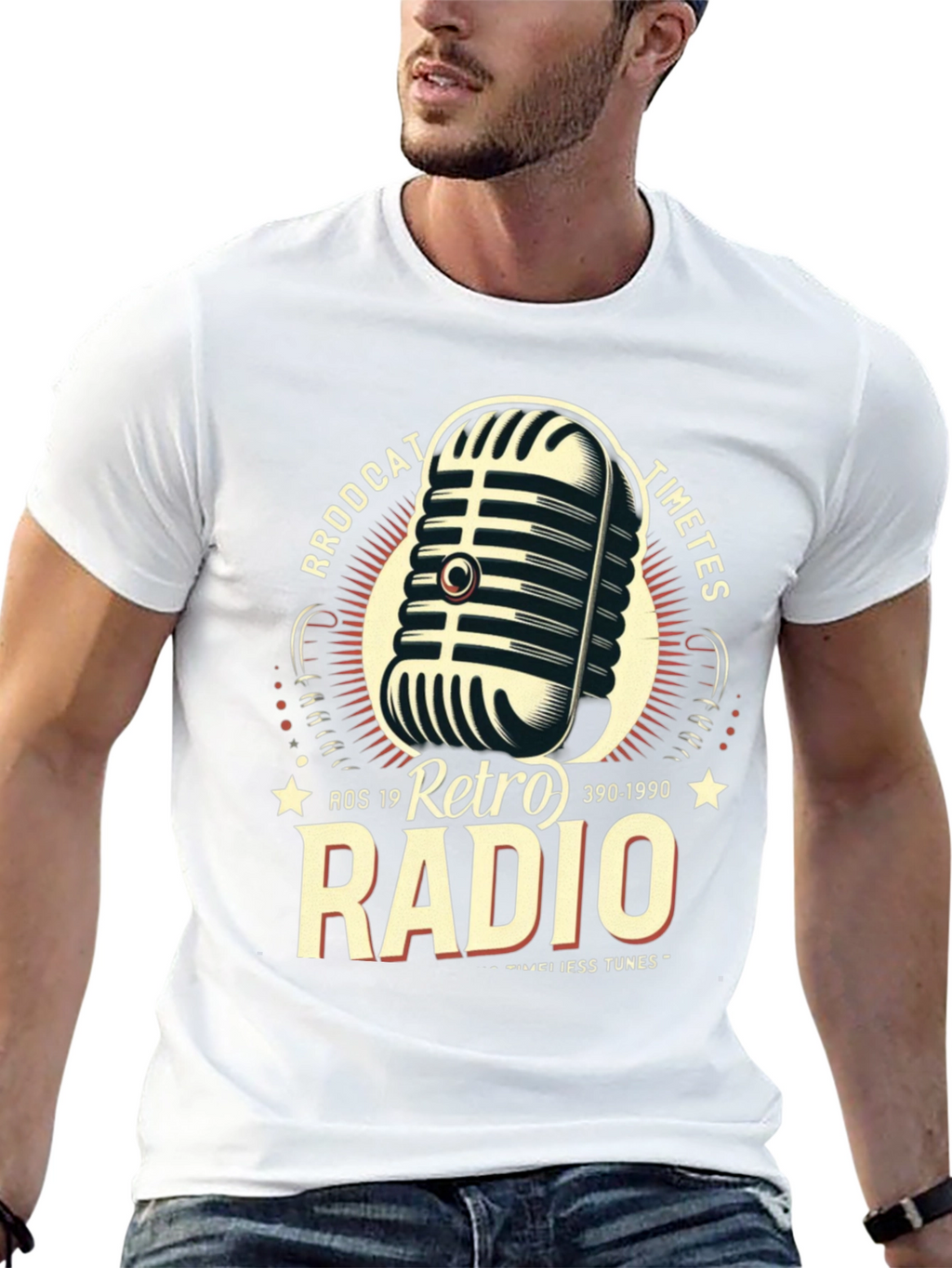 Retro Radio Broadcast Graphic T-Shirt