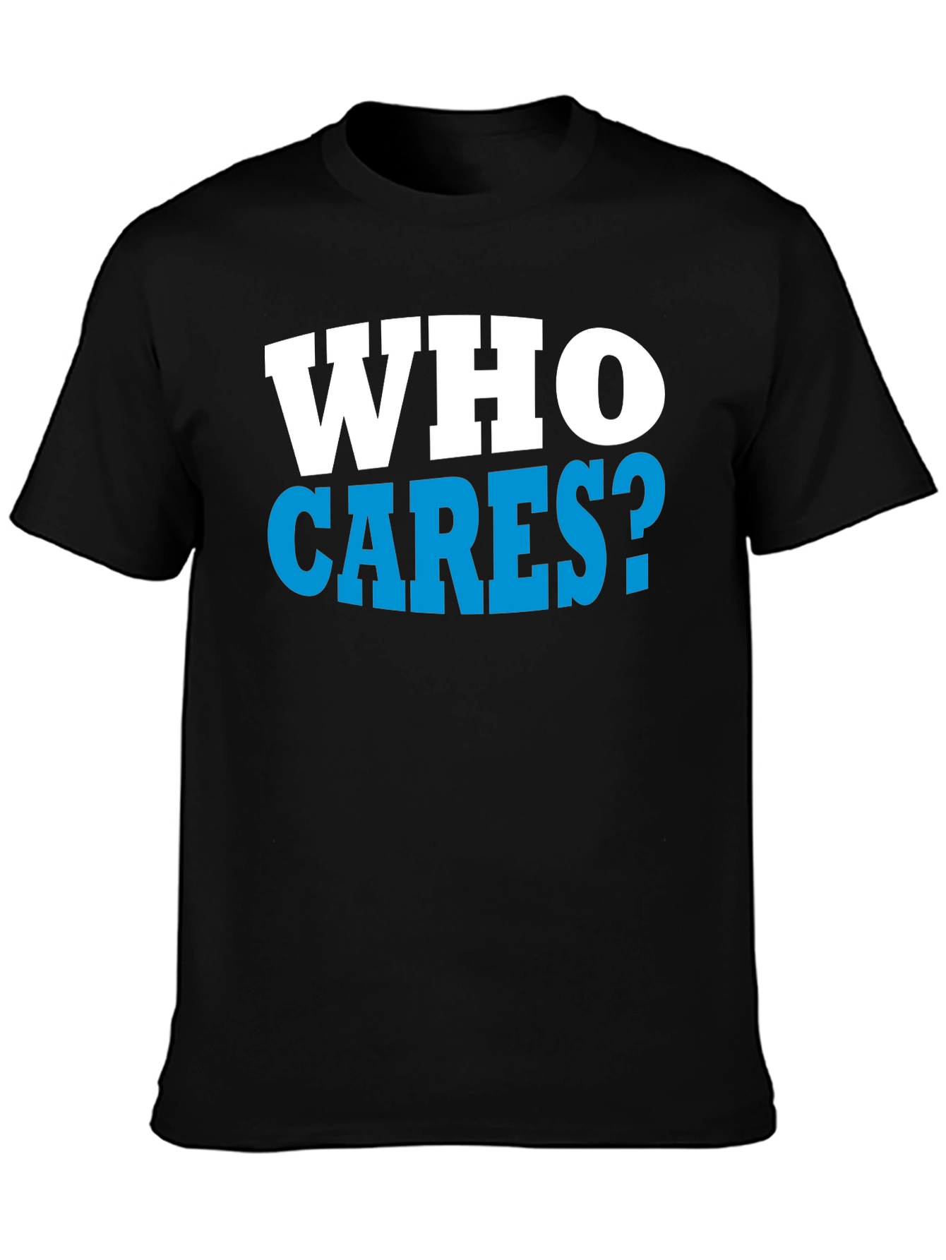 Who Cares? Graphic Print Black T-Shirt