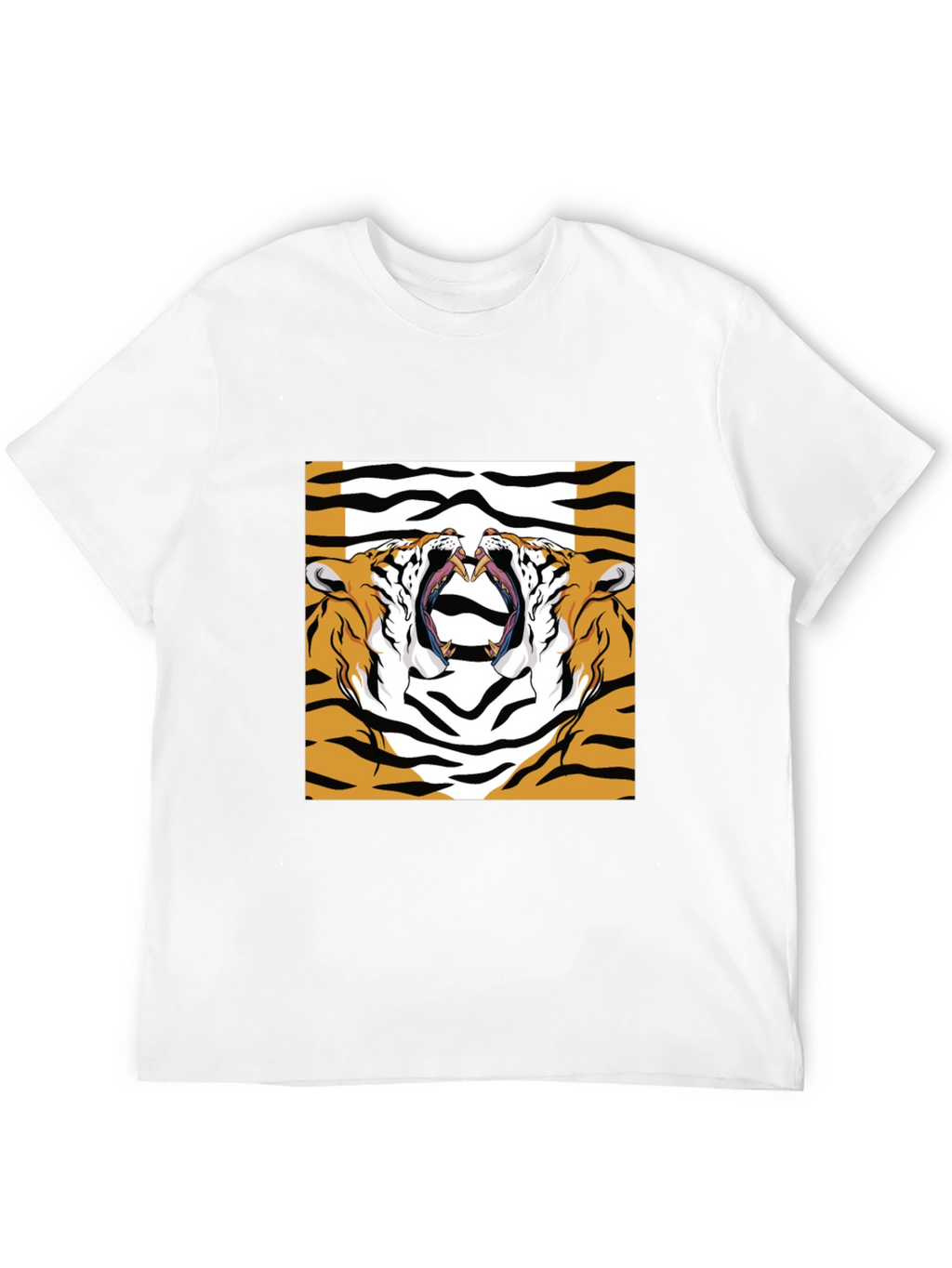Bold Tiger Graphic Print Black T-Shirt