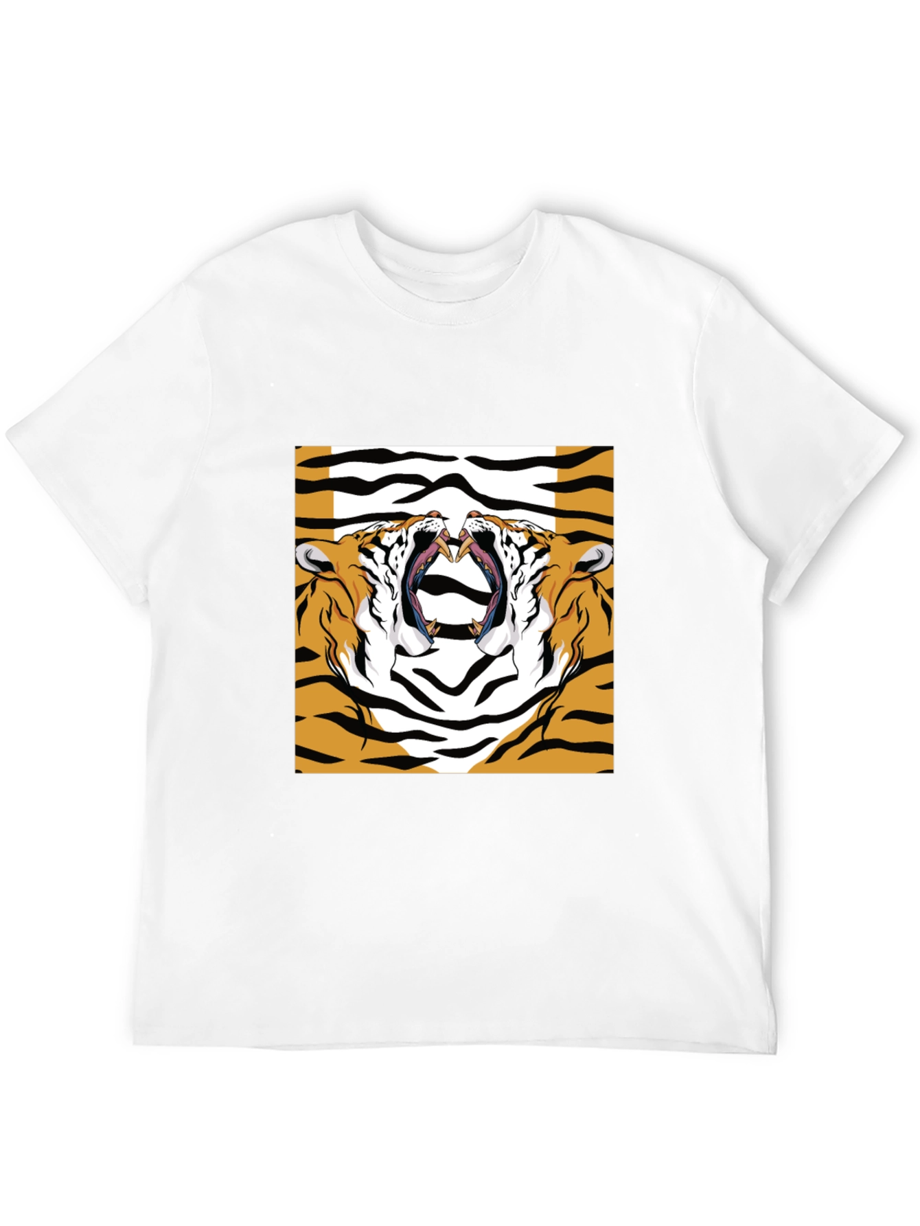 Bold Tiger Graphic Print Black T-Shirt