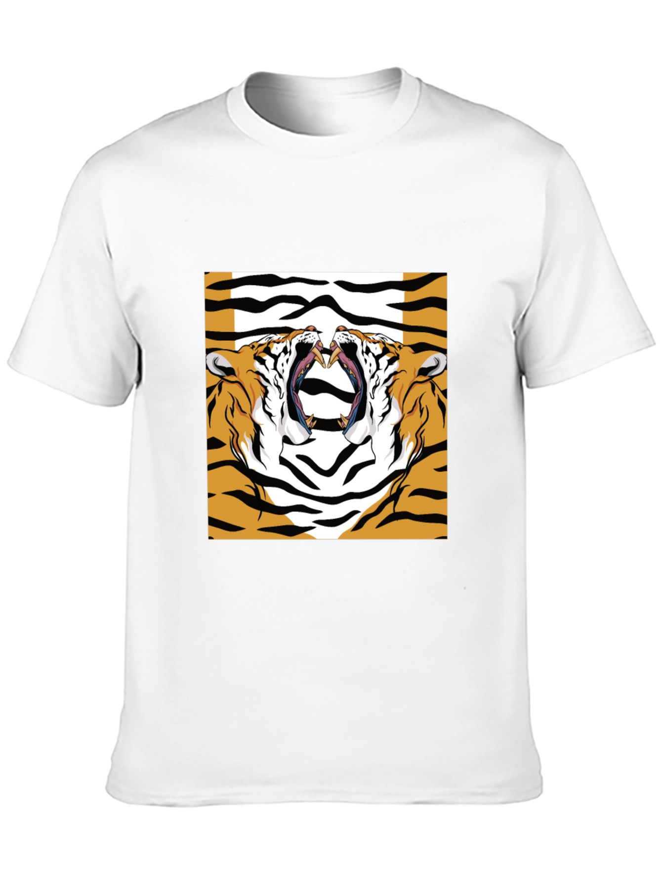 Bold Tiger Graphic Print Black T-Shirt