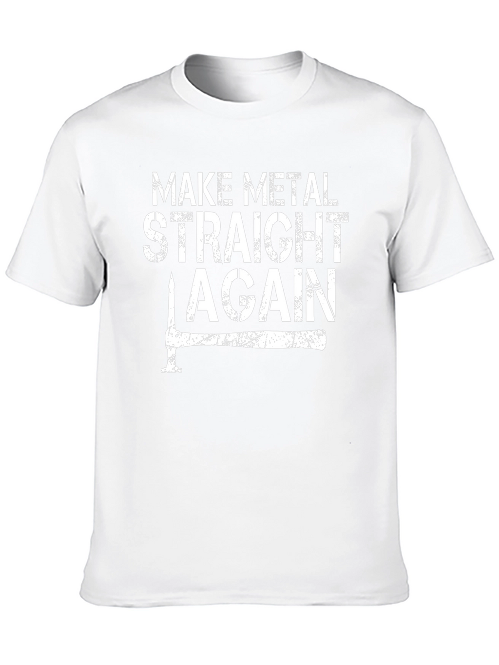Make Metal Straight Again Funny Black T-Shirt
