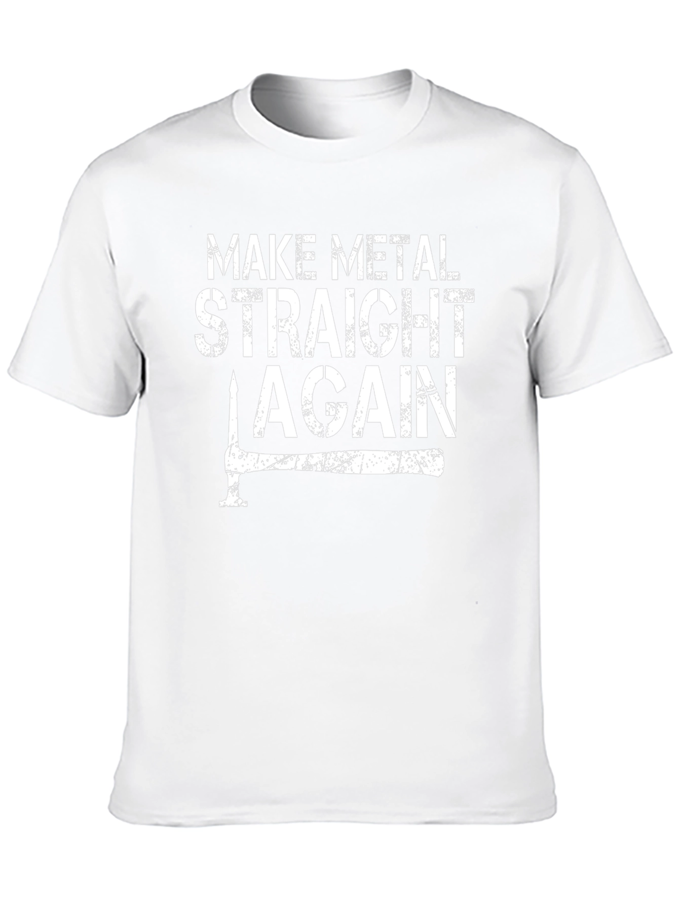 Make Metal Straight Again Funny Black T-Shirt