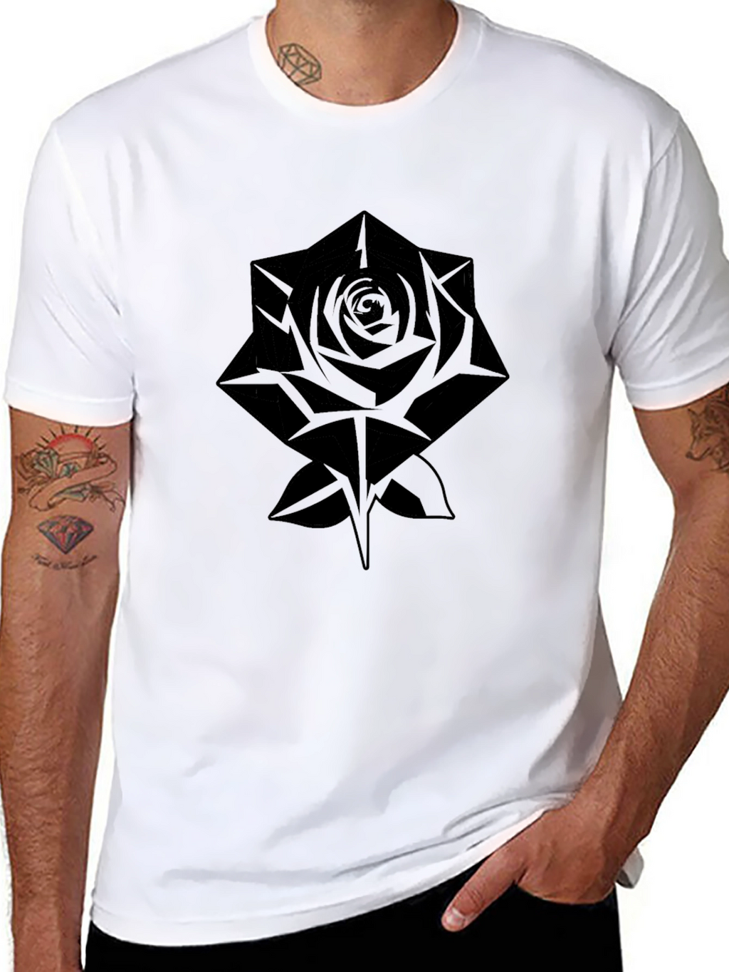 Black Rose Graphic T-Shirt - Modern Streetwear