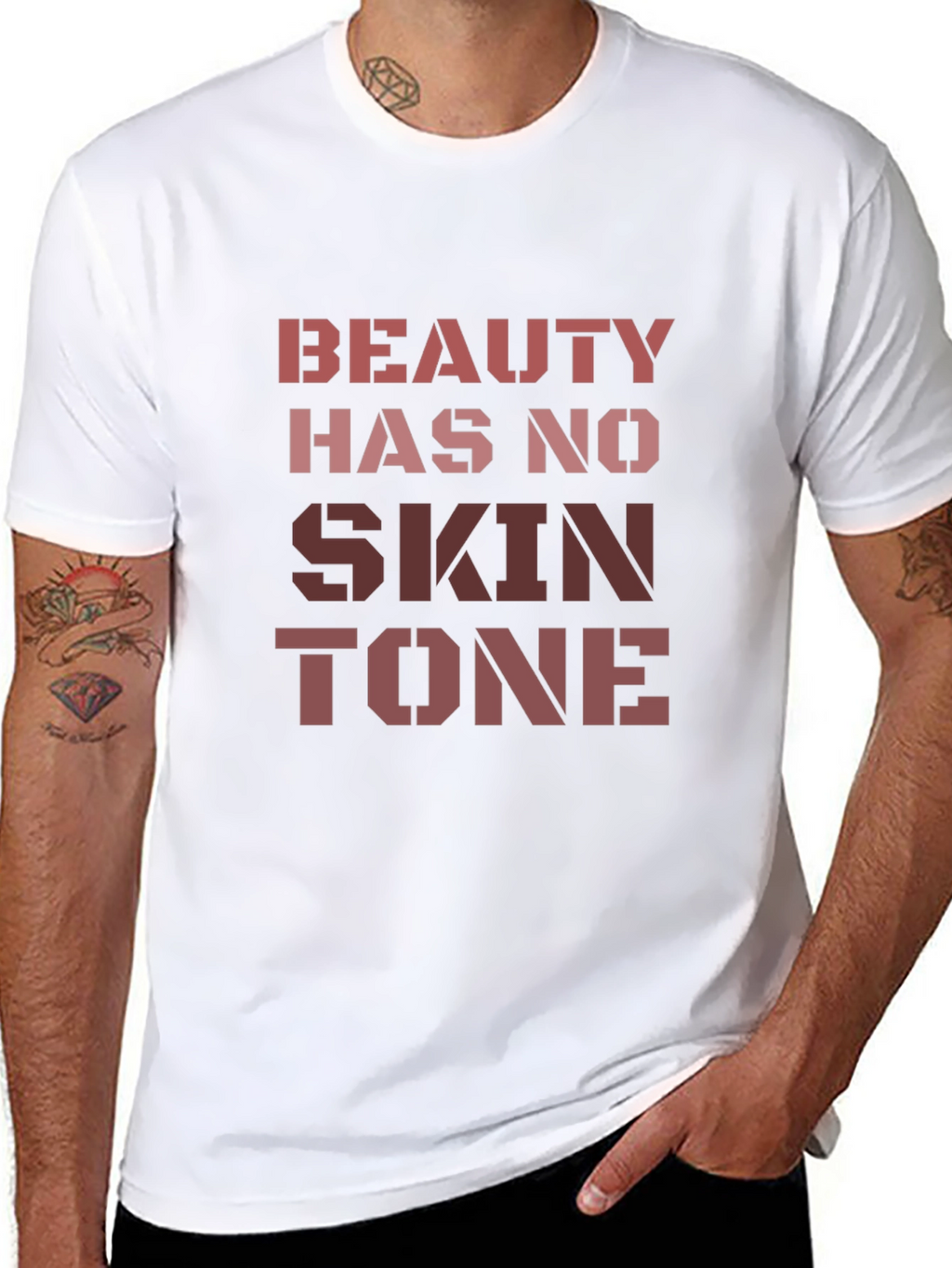 Beauty Has No Skin Tone Graphic T-Shirt