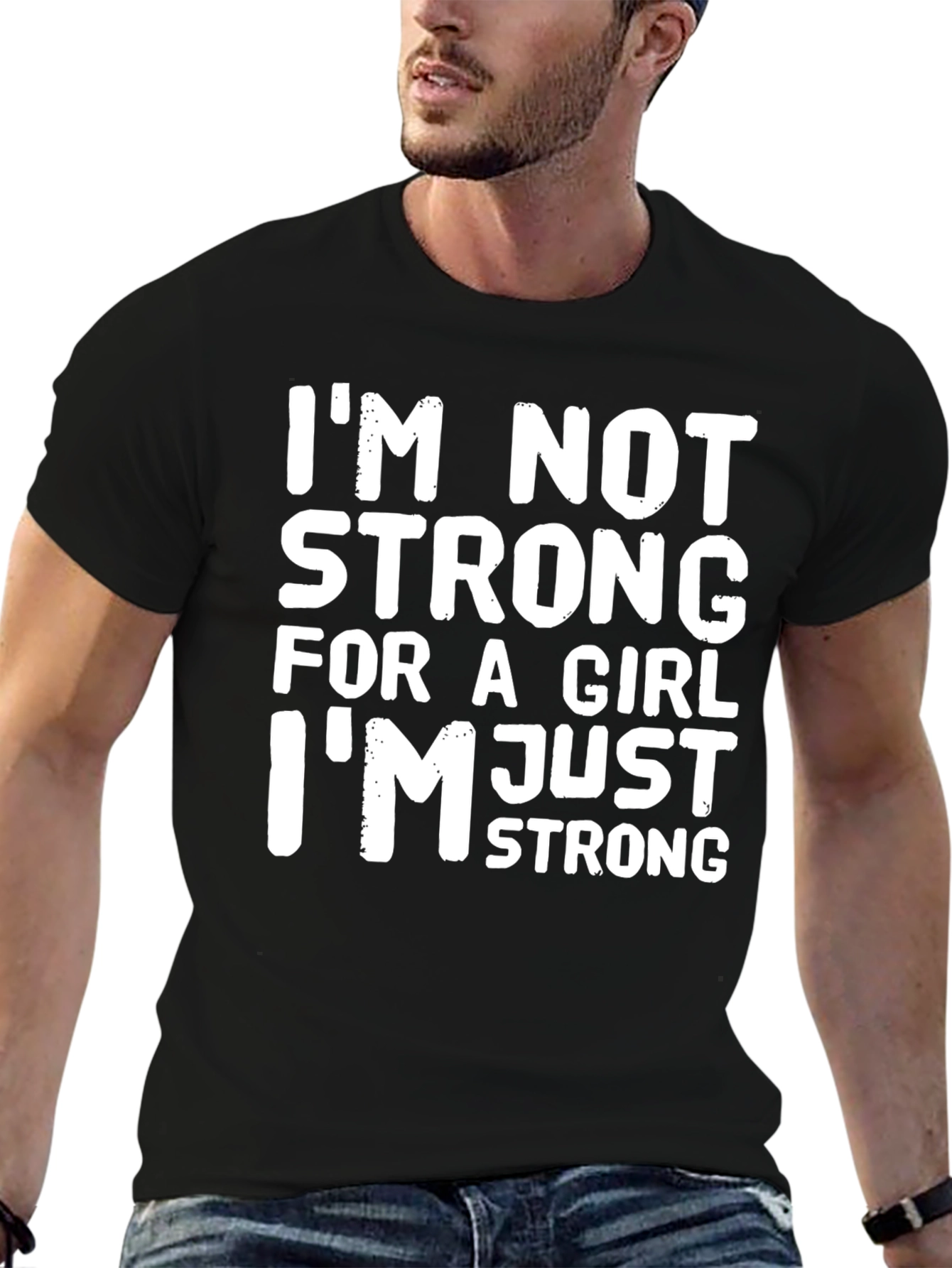 Strong Woman Graphic T-Shirt - Black