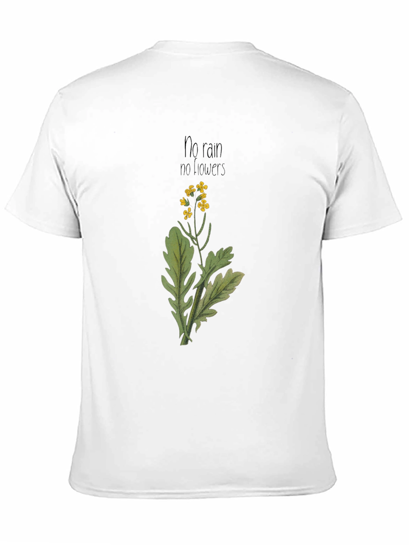 No Rain No Flowers Black Graphic Tee
