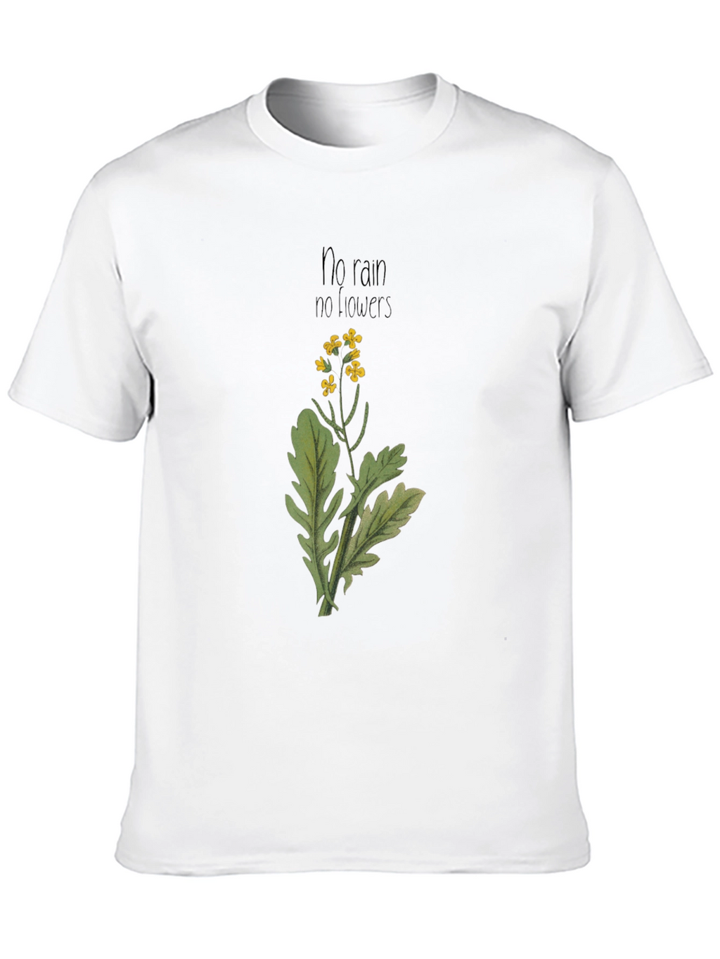 No Rain No Flowers Black Graphic Tee
