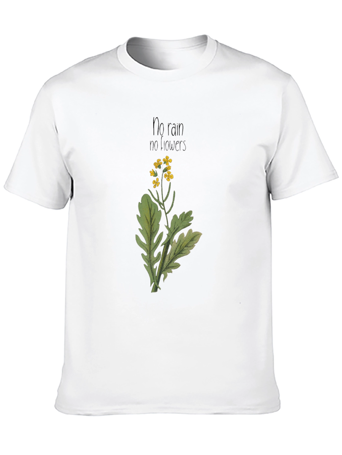 No Rain No Flowers Black Graphic Tee