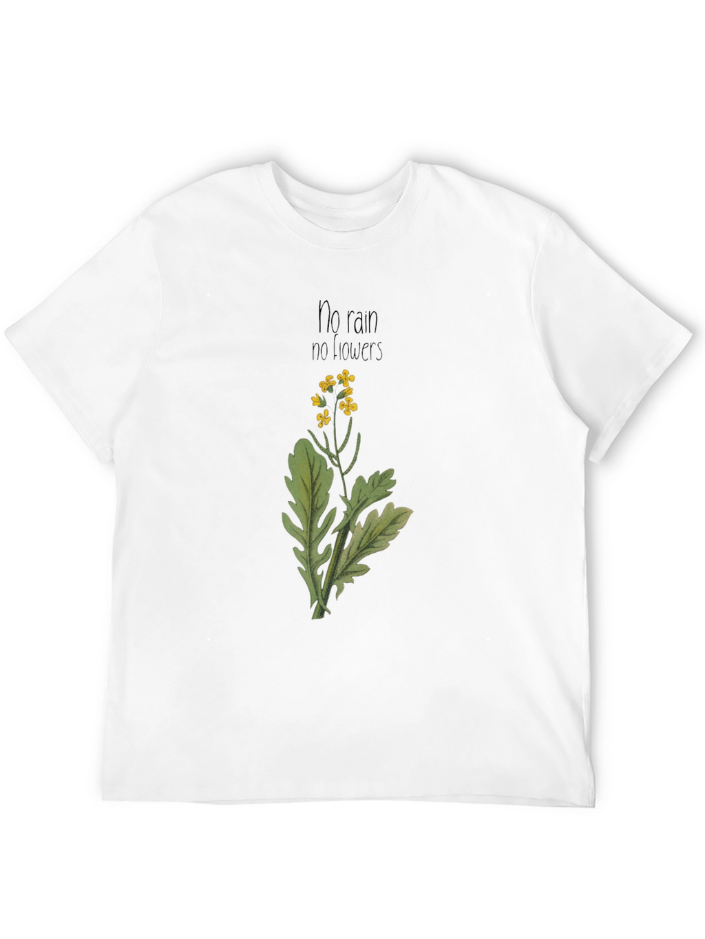 No Rain No Flowers Black Graphic Tee