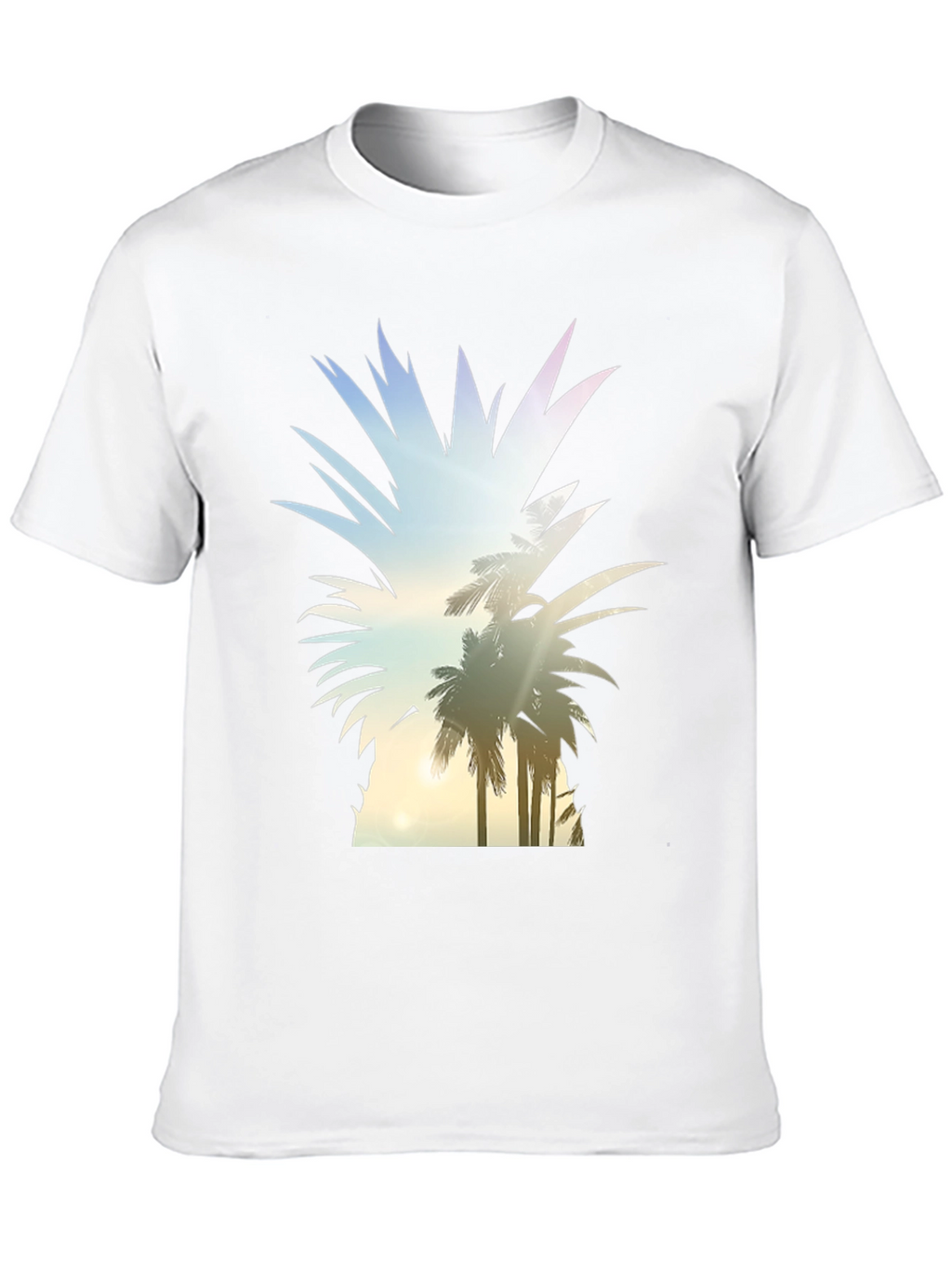 Tropical Pineapple Graphic Tee - Black T-Shirt