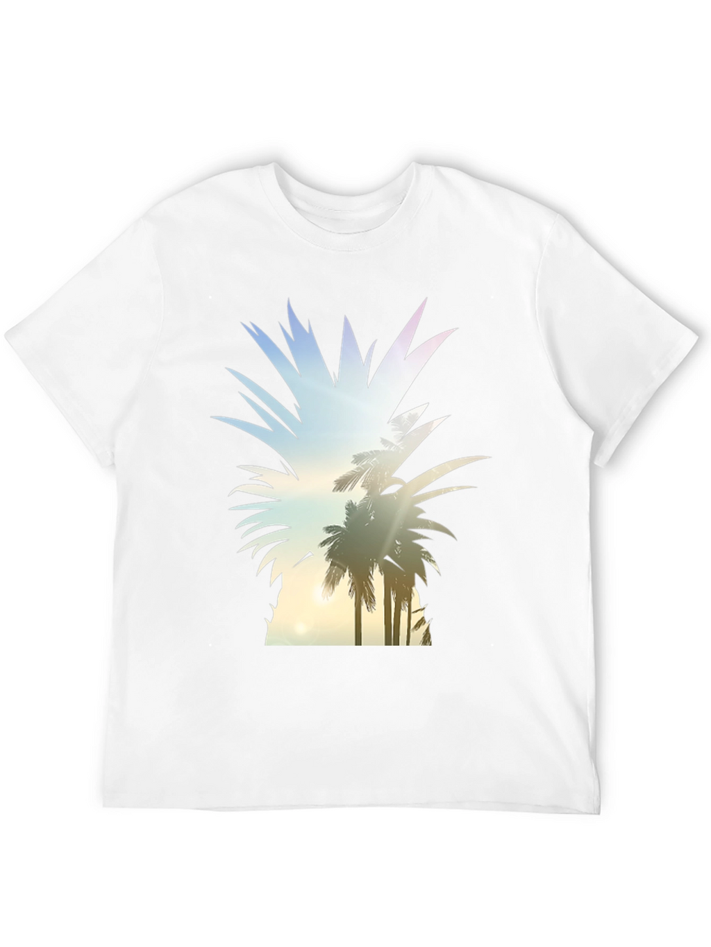 Tropical Pineapple Graphic Tee - Black T-Shirt
