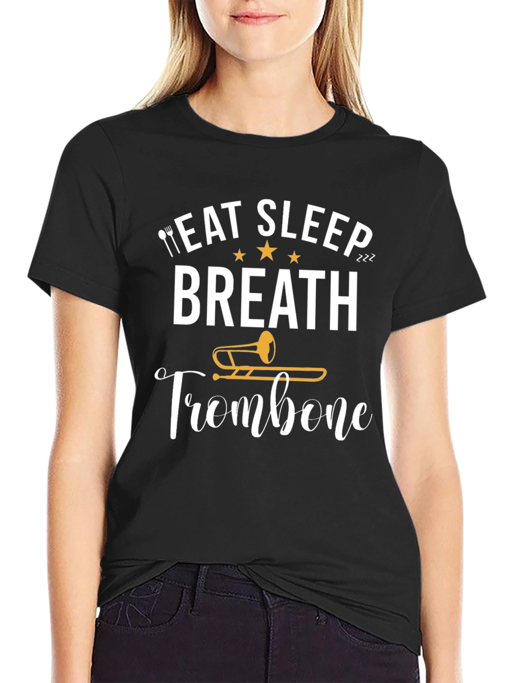 Eat Sleep Breath Trombone T-Shirt - Musician Tee