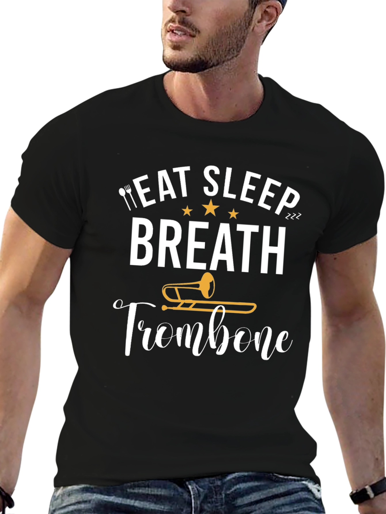 Eat Sleep Breath Trombone T-Shirt - Musician Tee