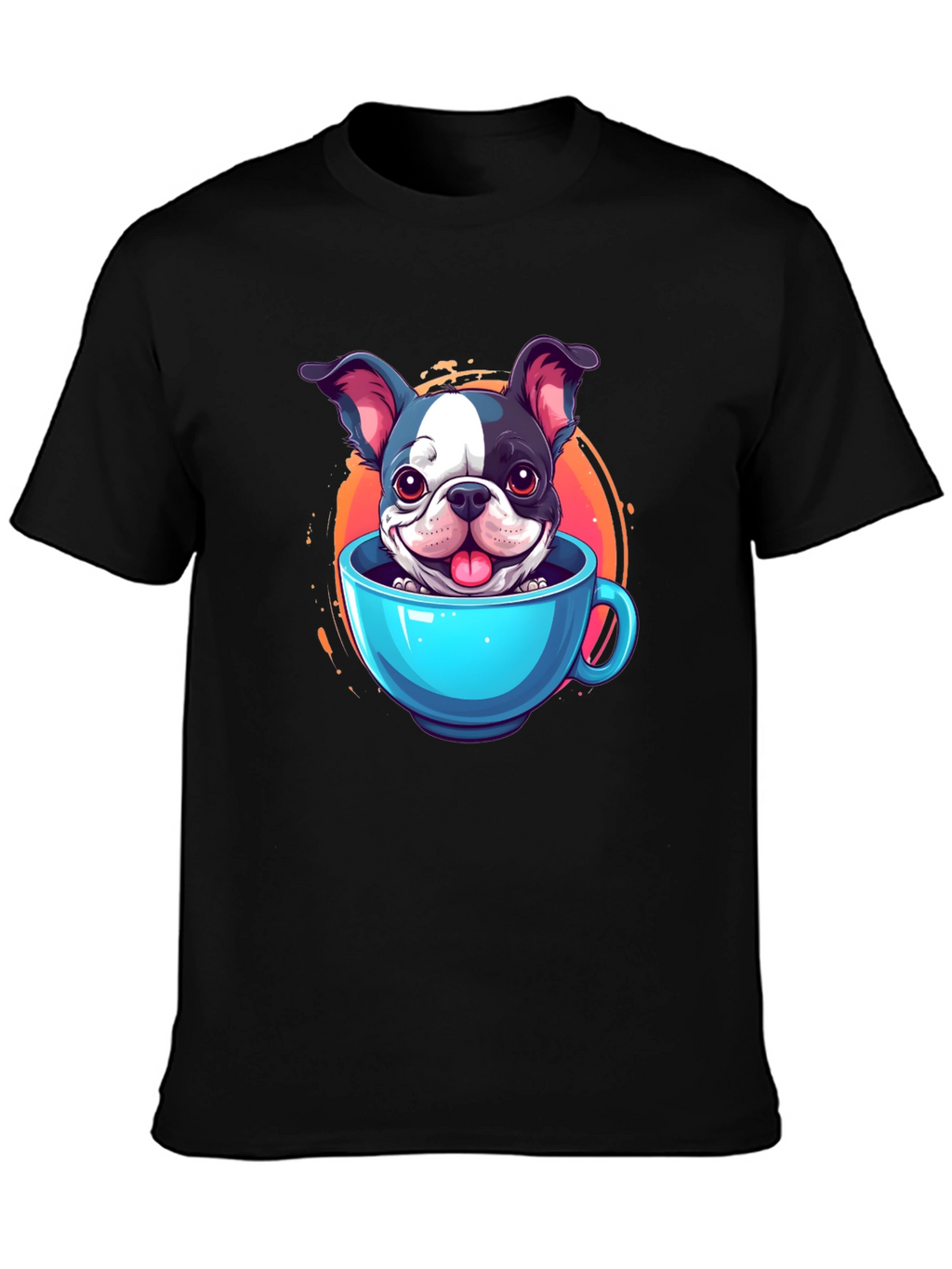 Cute Dog in a Cup Graphic Tee