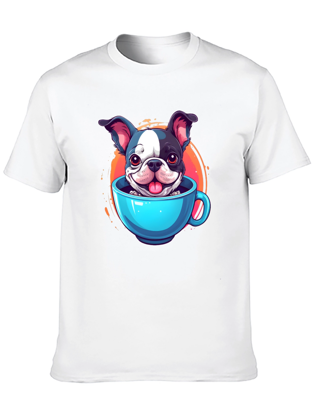 Cute Dog in a Cup Graphic Tee