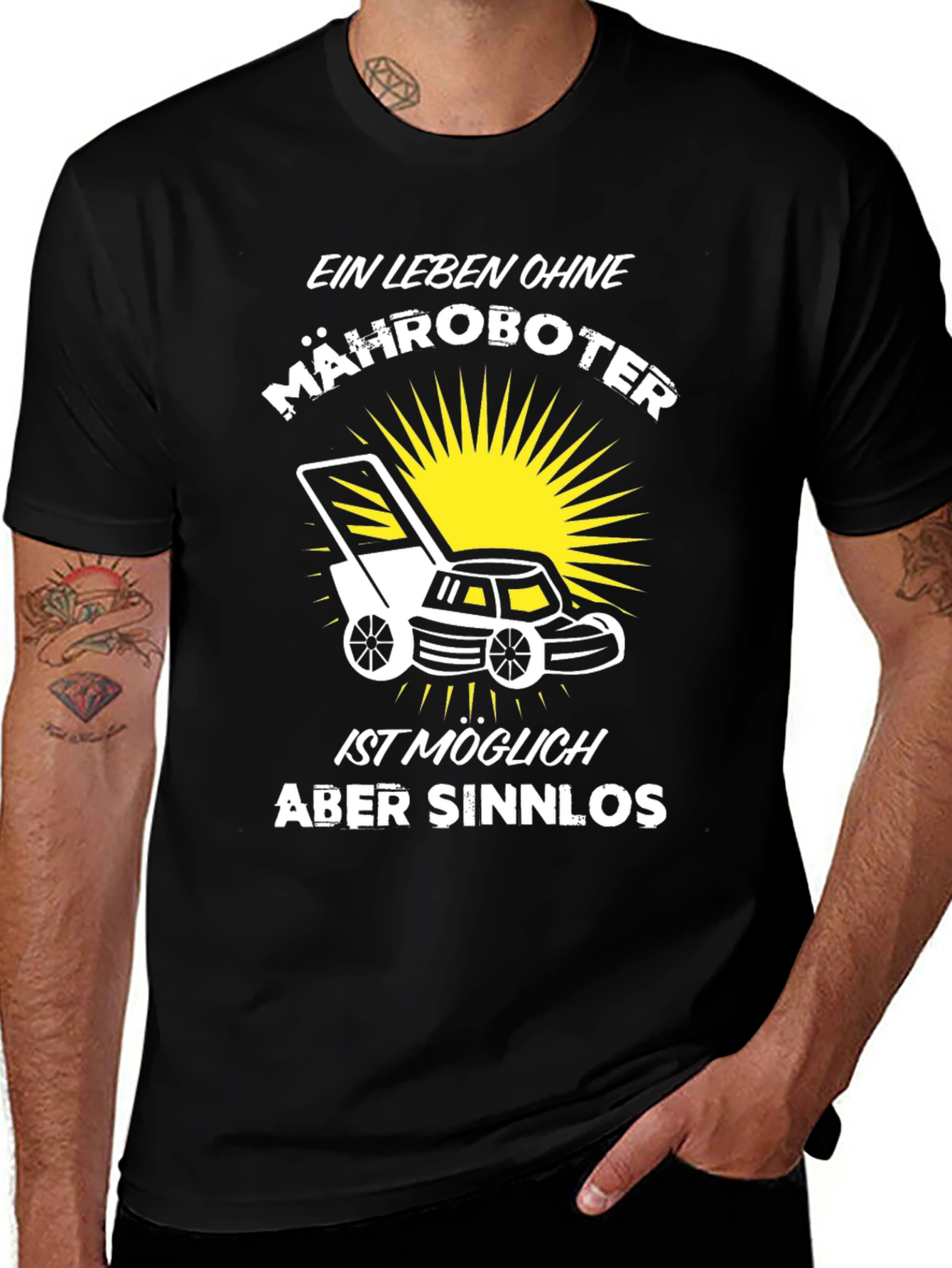 Ein Leben Ohne Mähroboter Black T-Shirt