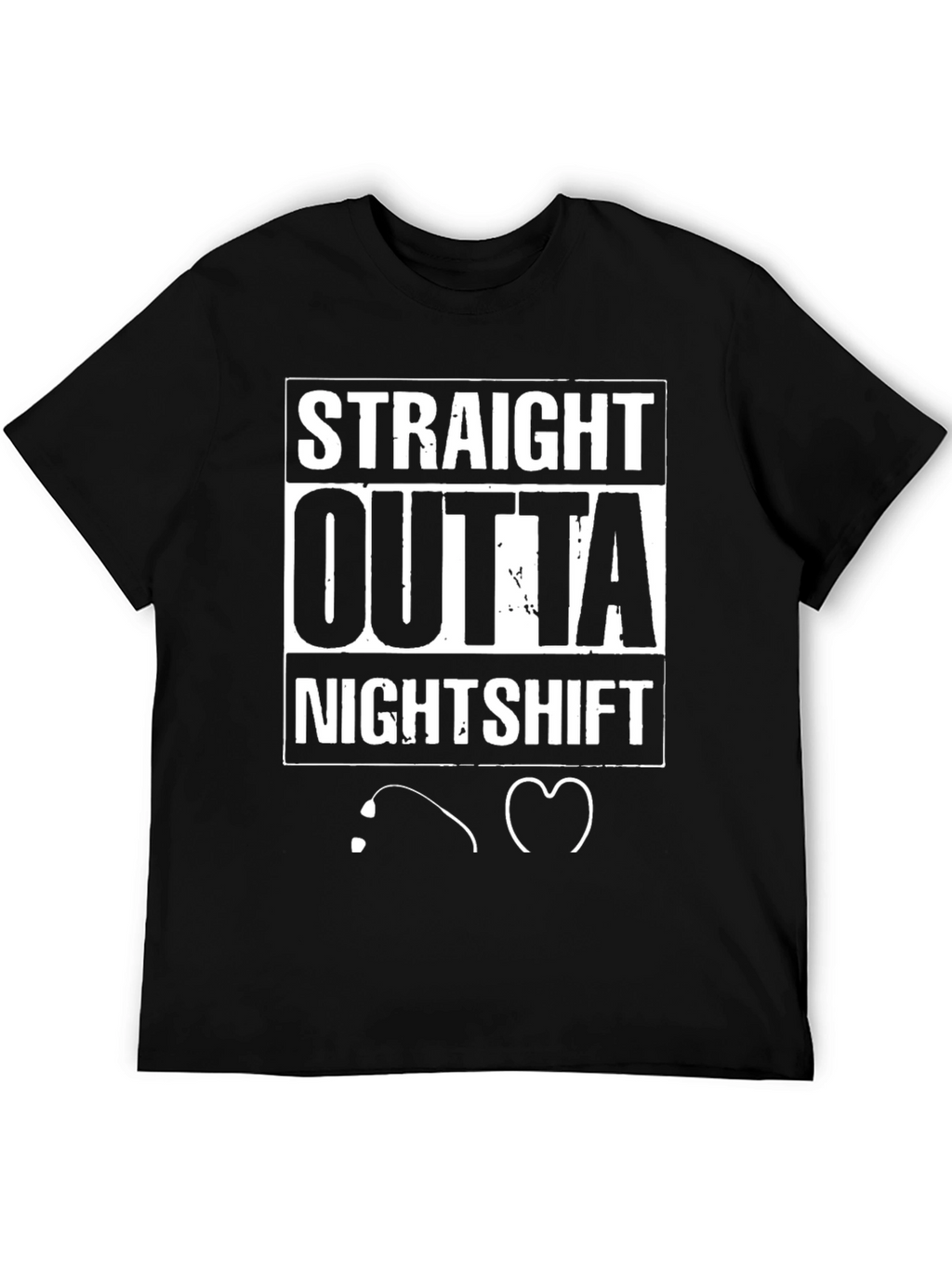 Straight Outta Nightshift Black Graphic Tee