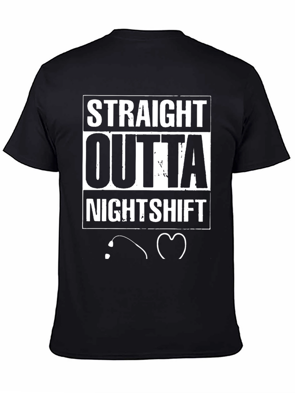 Straight Outta Nightshift Black Graphic Tee
