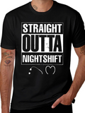 Straight Outta Nightshift Black Graphic Tee