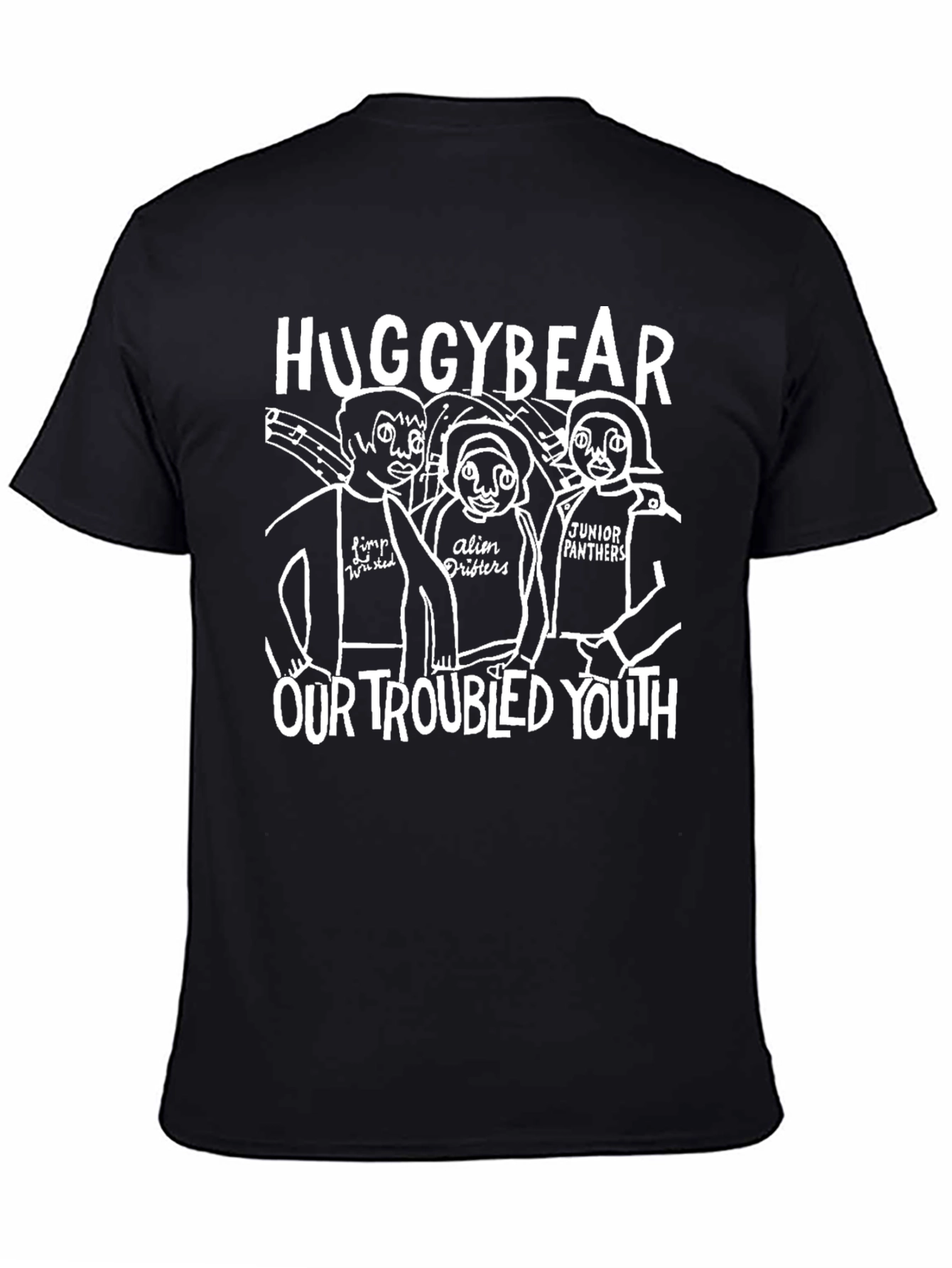 Huggybear Our Troubled Youth Black Graphic Tee