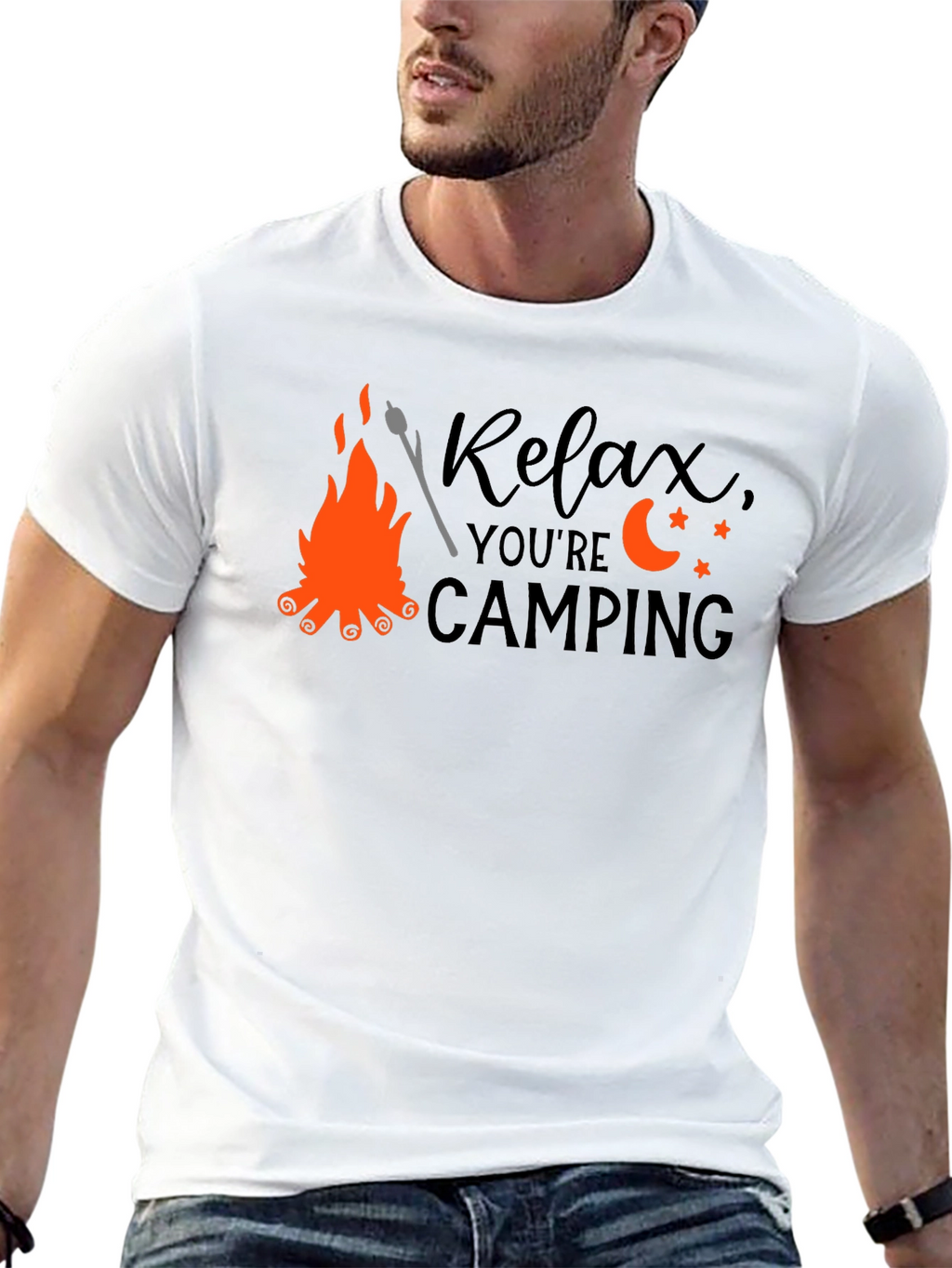 Relax Camping T-Shirt - Bonfire Design