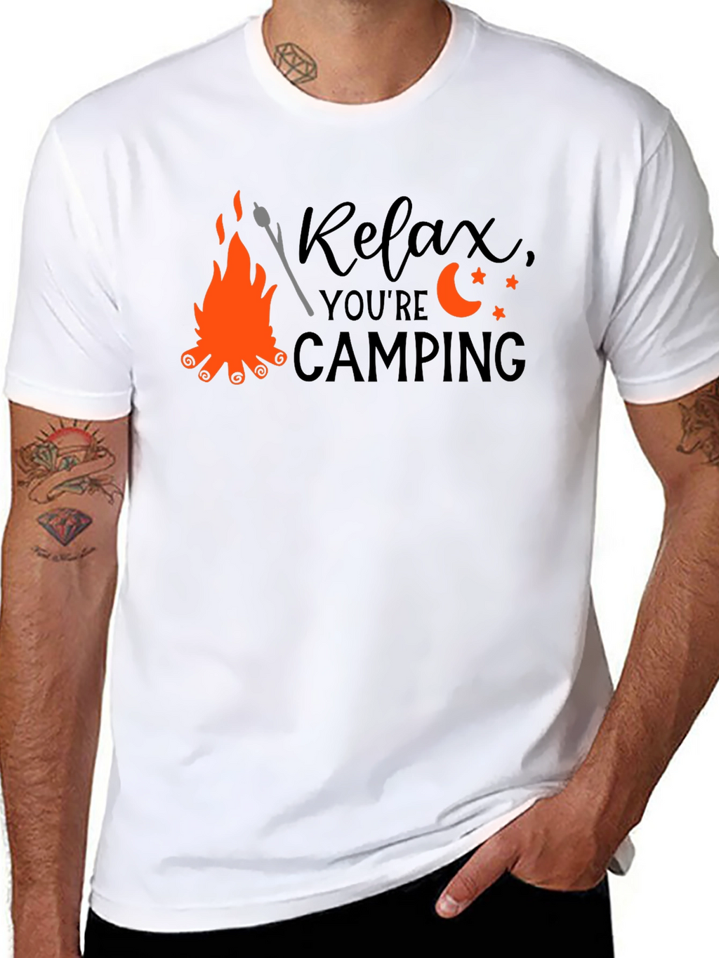 Relax Camping T-Shirt - Bonfire Design