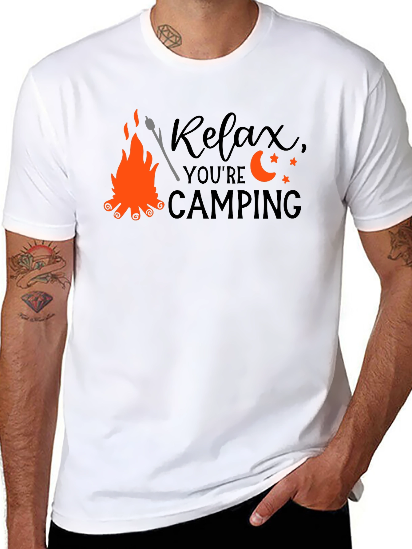 Relax Camping T-Shirt - Bonfire Design