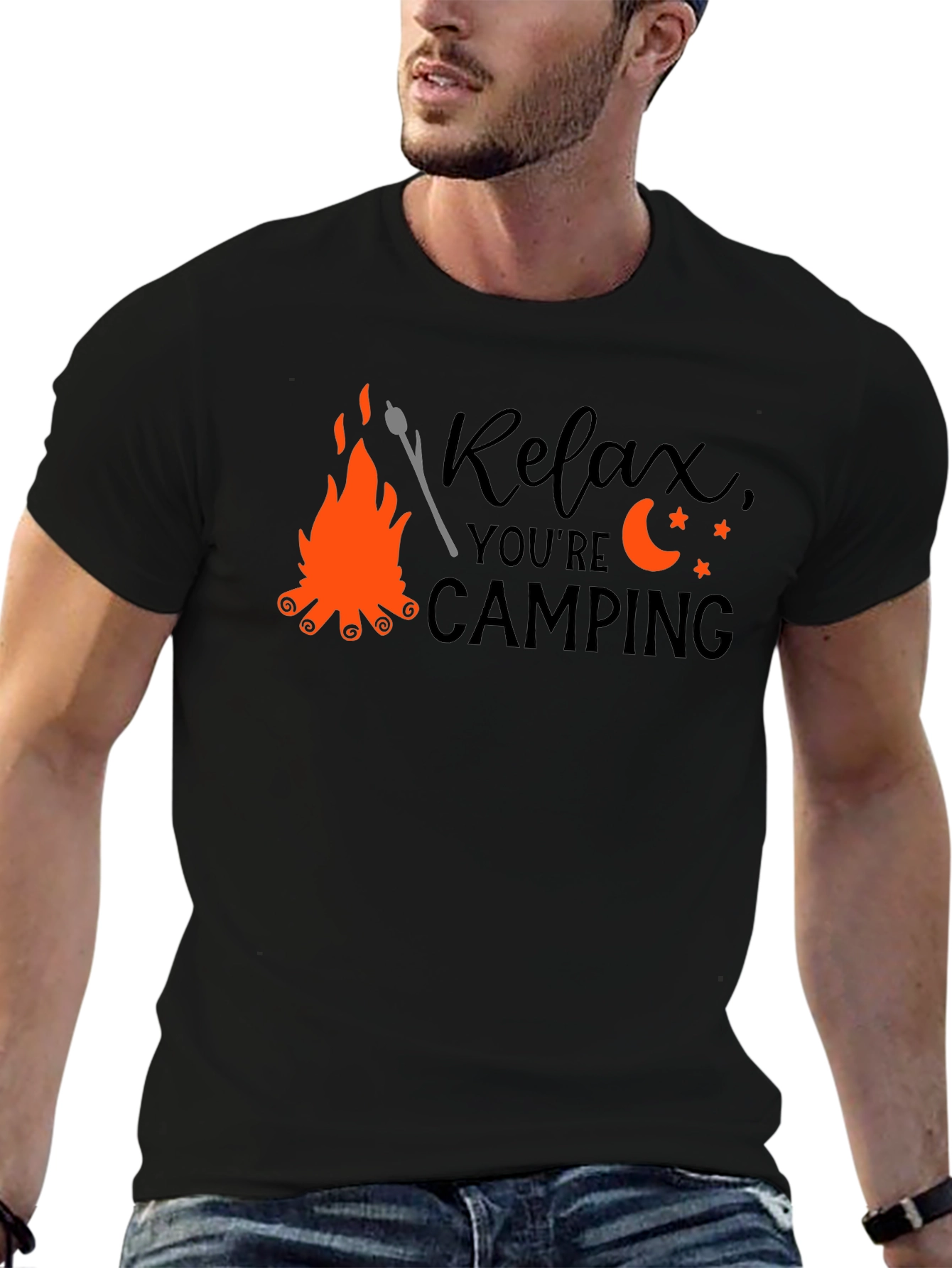 Relax Camping T-Shirt - Bonfire Design